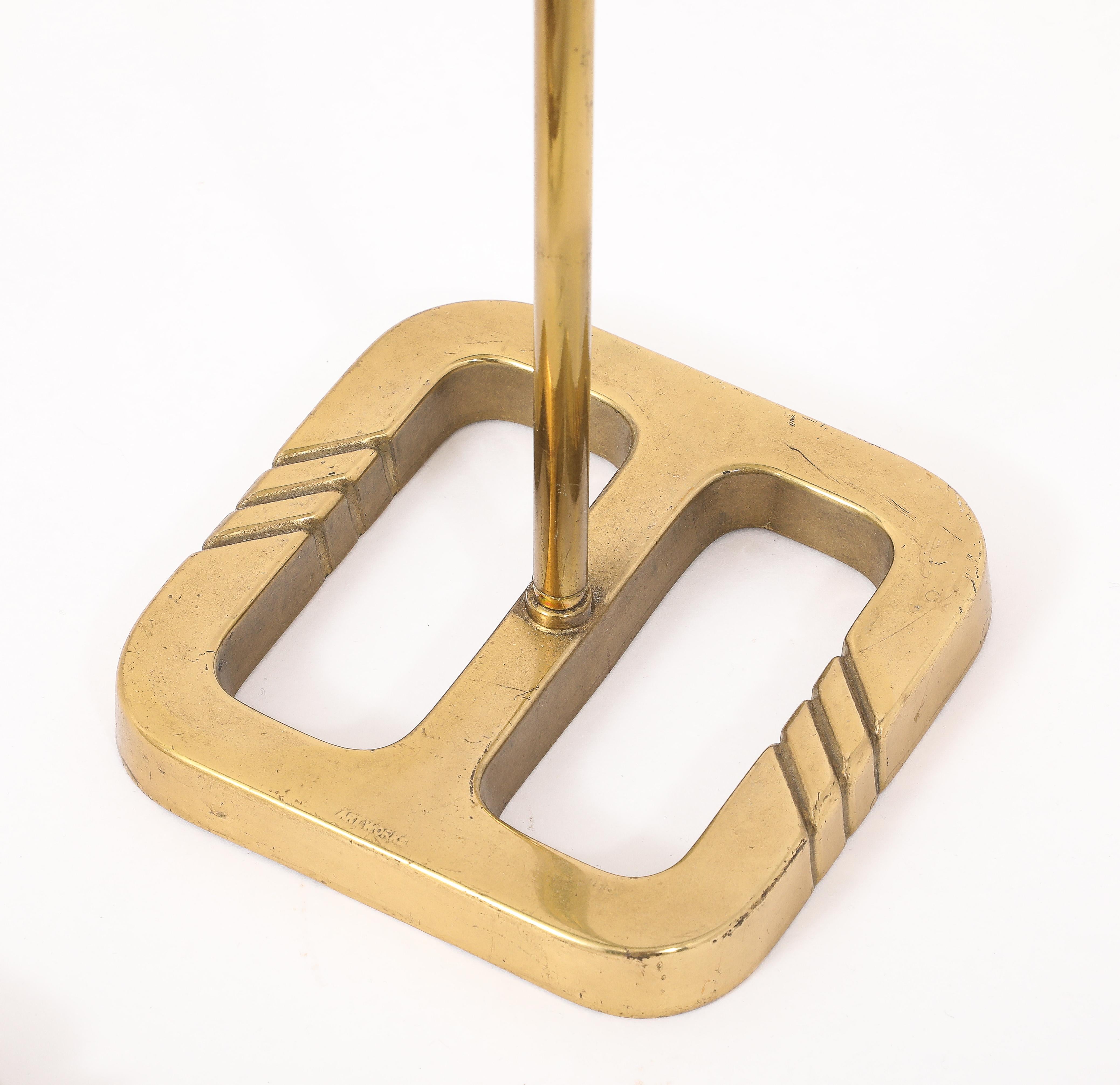Modernist Brass Andirons, Screen & Toolset, Italy 1960's For Sale 7