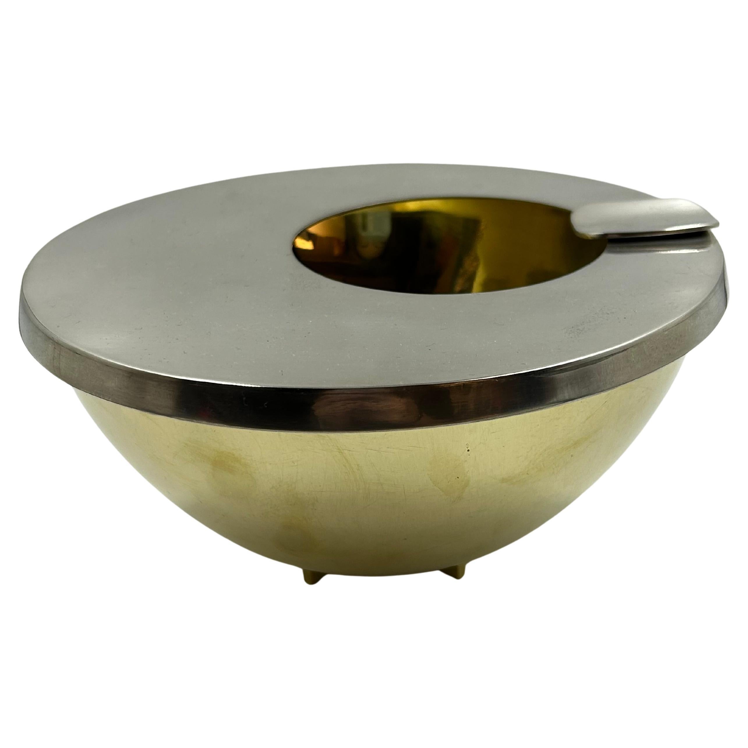 Modernist brass ashtray in two colors from Bauhaus