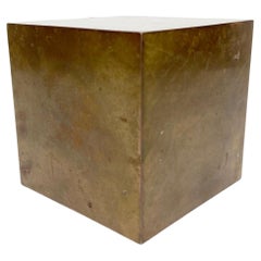 Modernist Brass Cube by Sarried Ltd