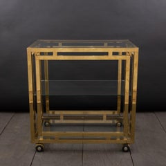 Modernist Brass Drinks Trolley