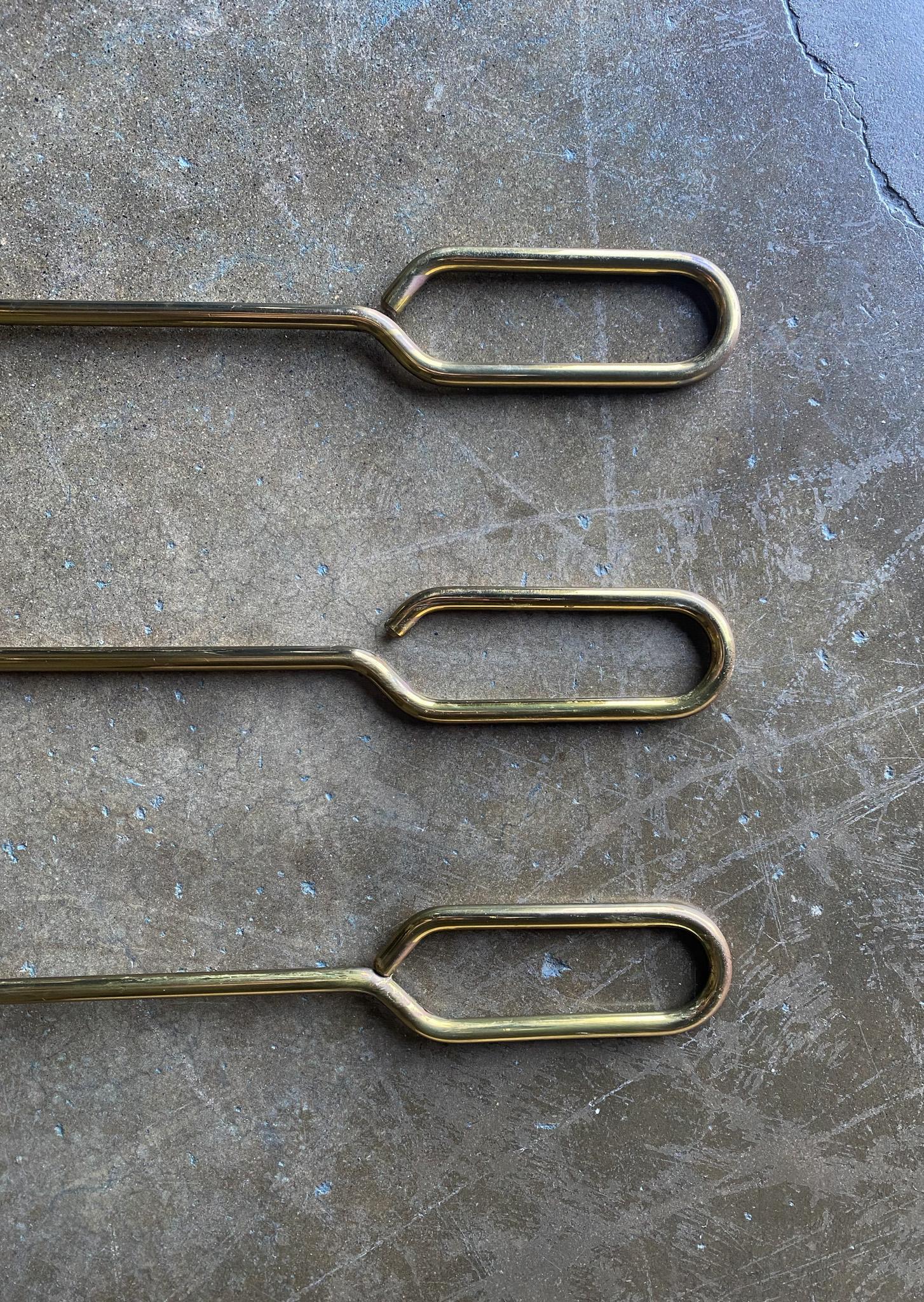 Modernist Brass Fire Tools, United States, 1960's  For Sale 7