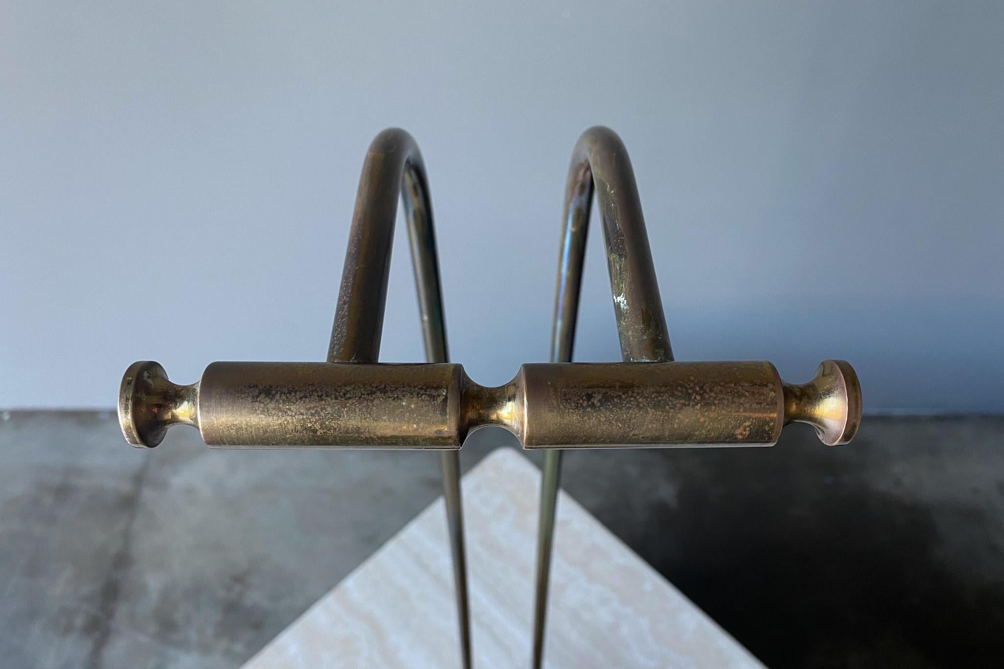 Modernist Brass Fire Tools, United States, 1960's  For Sale 1