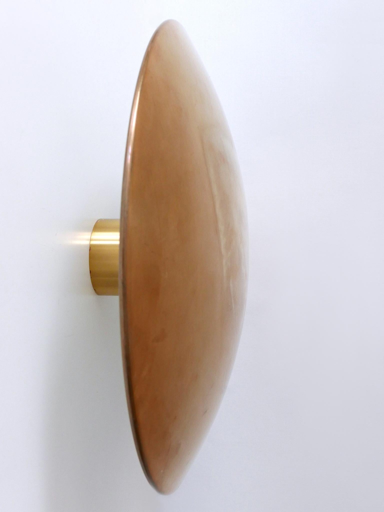 Modernist Brass Flush Mount or Sconce by Florian Schulz Germany 1980s 9