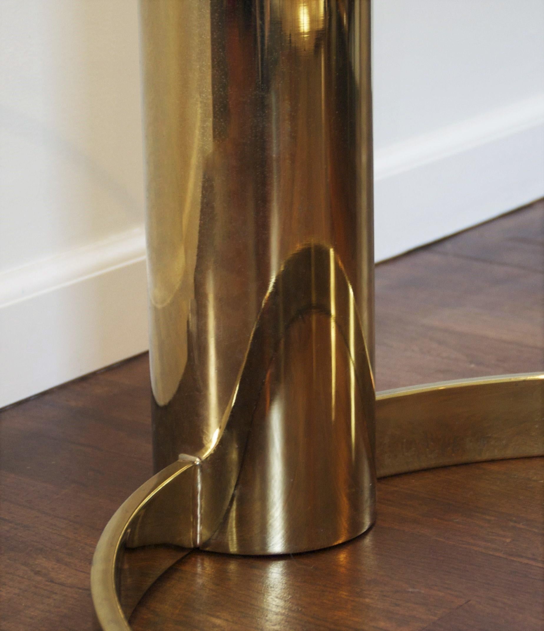 Late 20th Century Modernist Brass and Glass Coffee Table by John Mascheroni