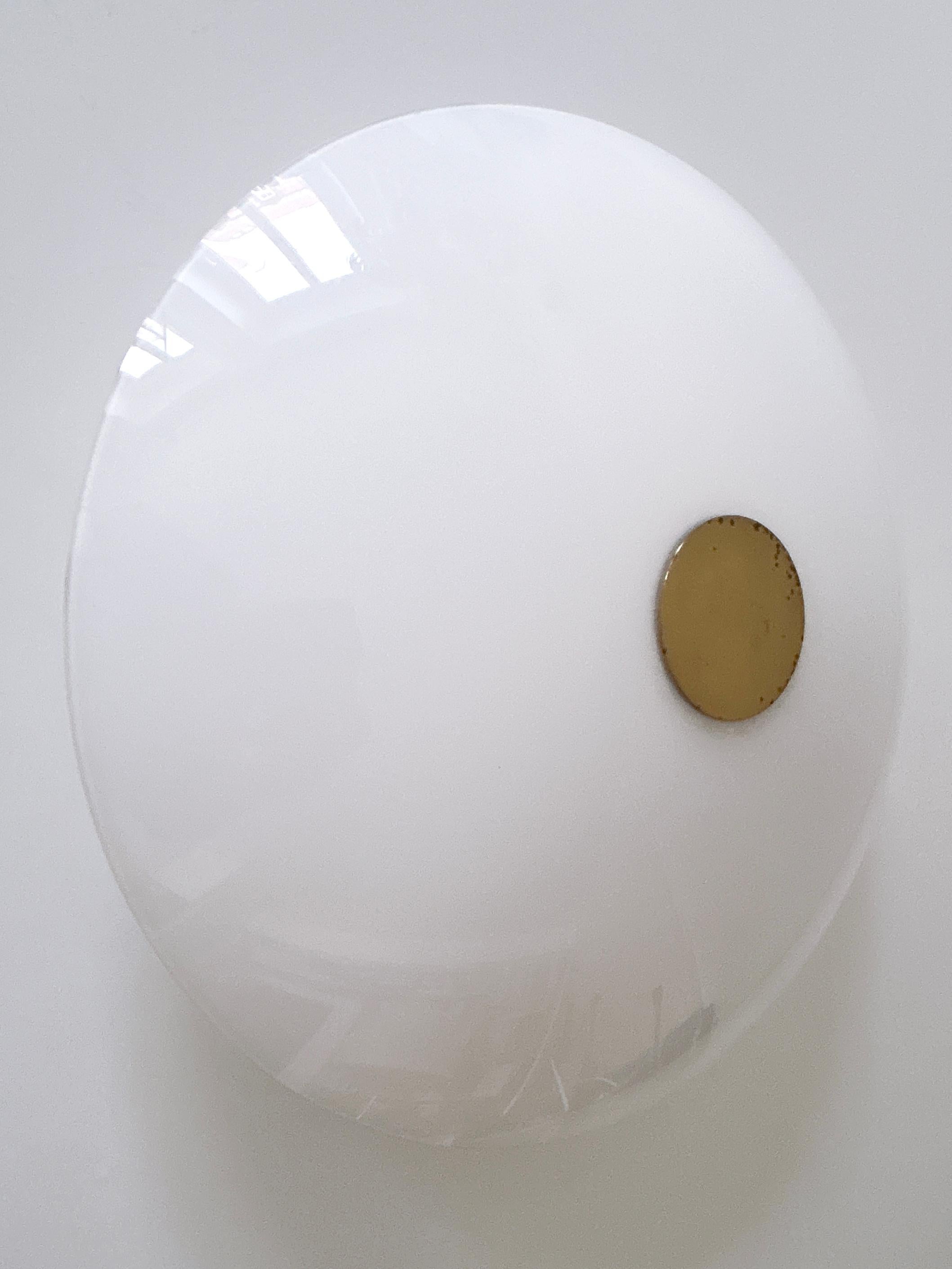 Lampada da incasso o scendiletto modernista in ottone e vetro di Florian Schulz Germania, anni '70 in vendita 6