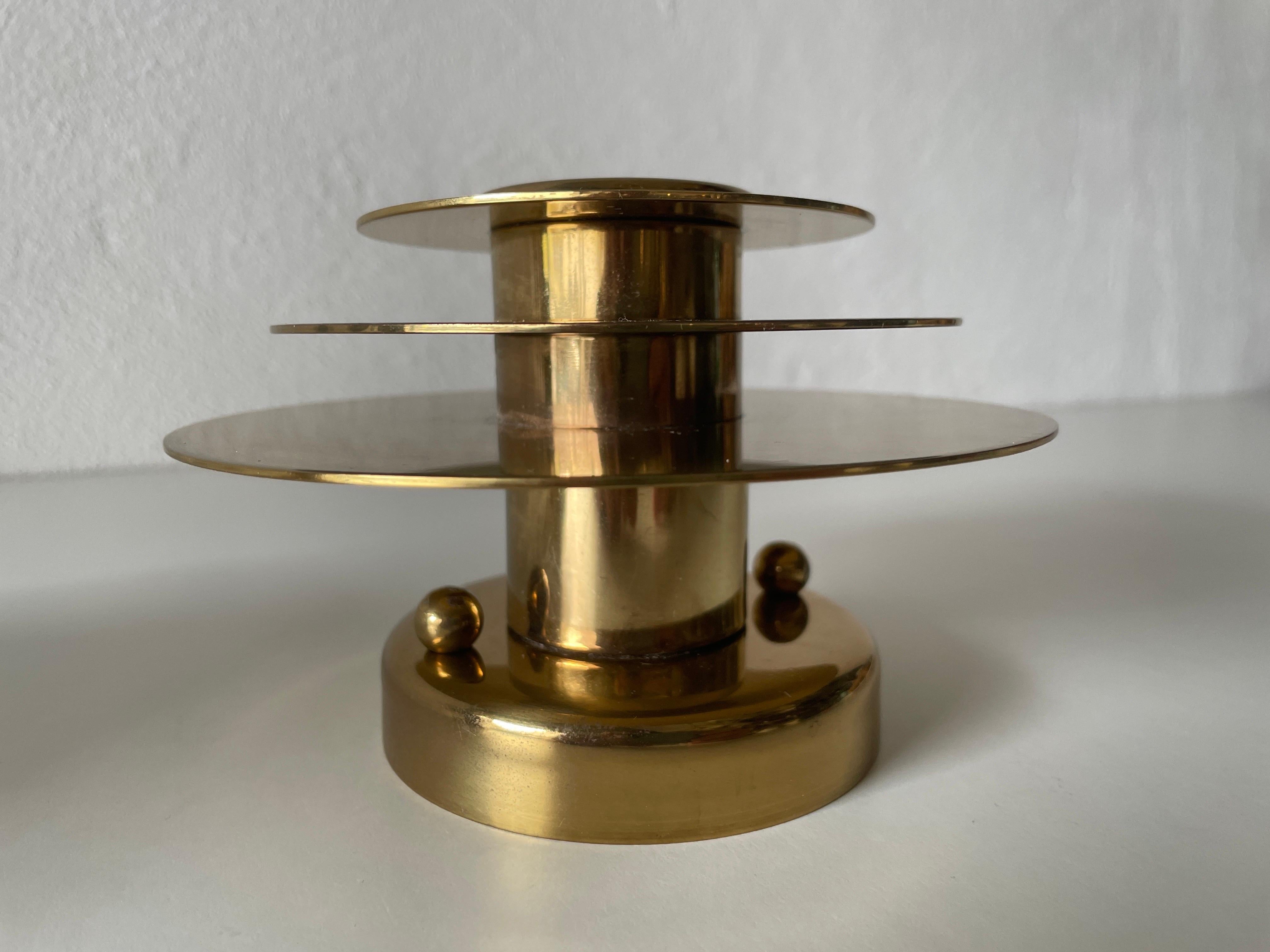 Modernist Brass Pair of Sconces or Ceiling Lamp by Schröder & Co, 1960s, Germany For Sale 6