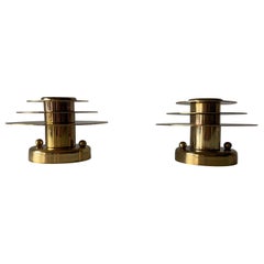 Coppia di lampade da soffitto in ottone modernista di Schröder & Co, anni '60, Germania