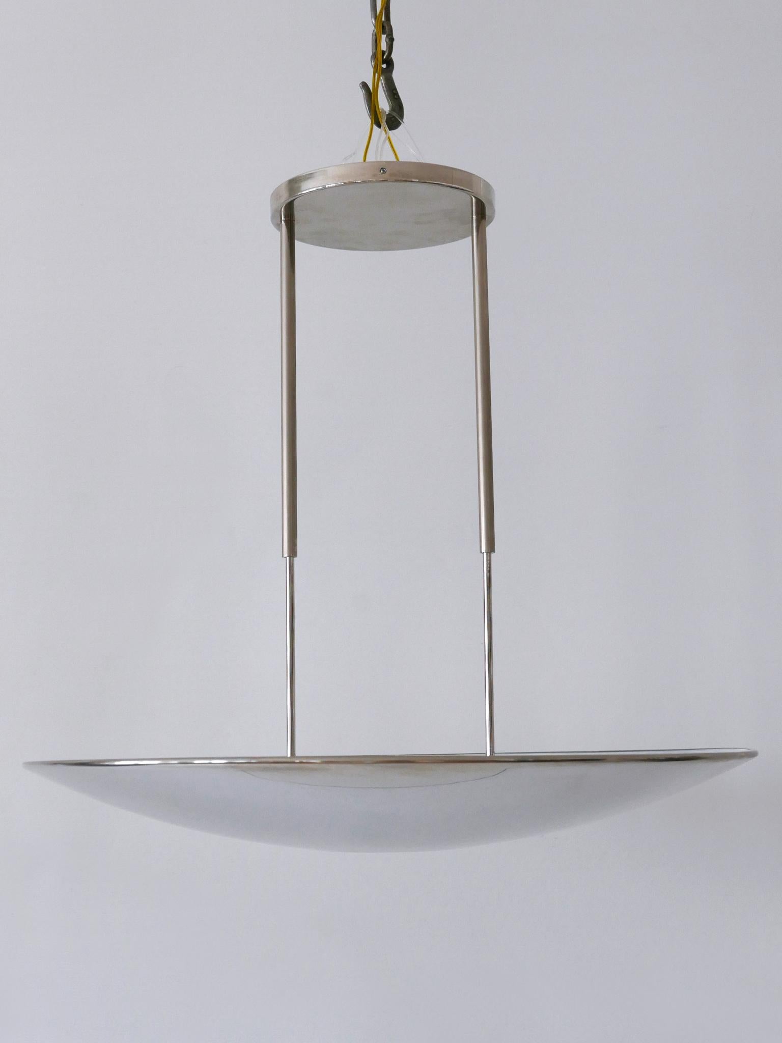 Modernist Brass Pendant Lamp or Ceiling Fixture by Florian Schulz Germany 1980s For Sale 5