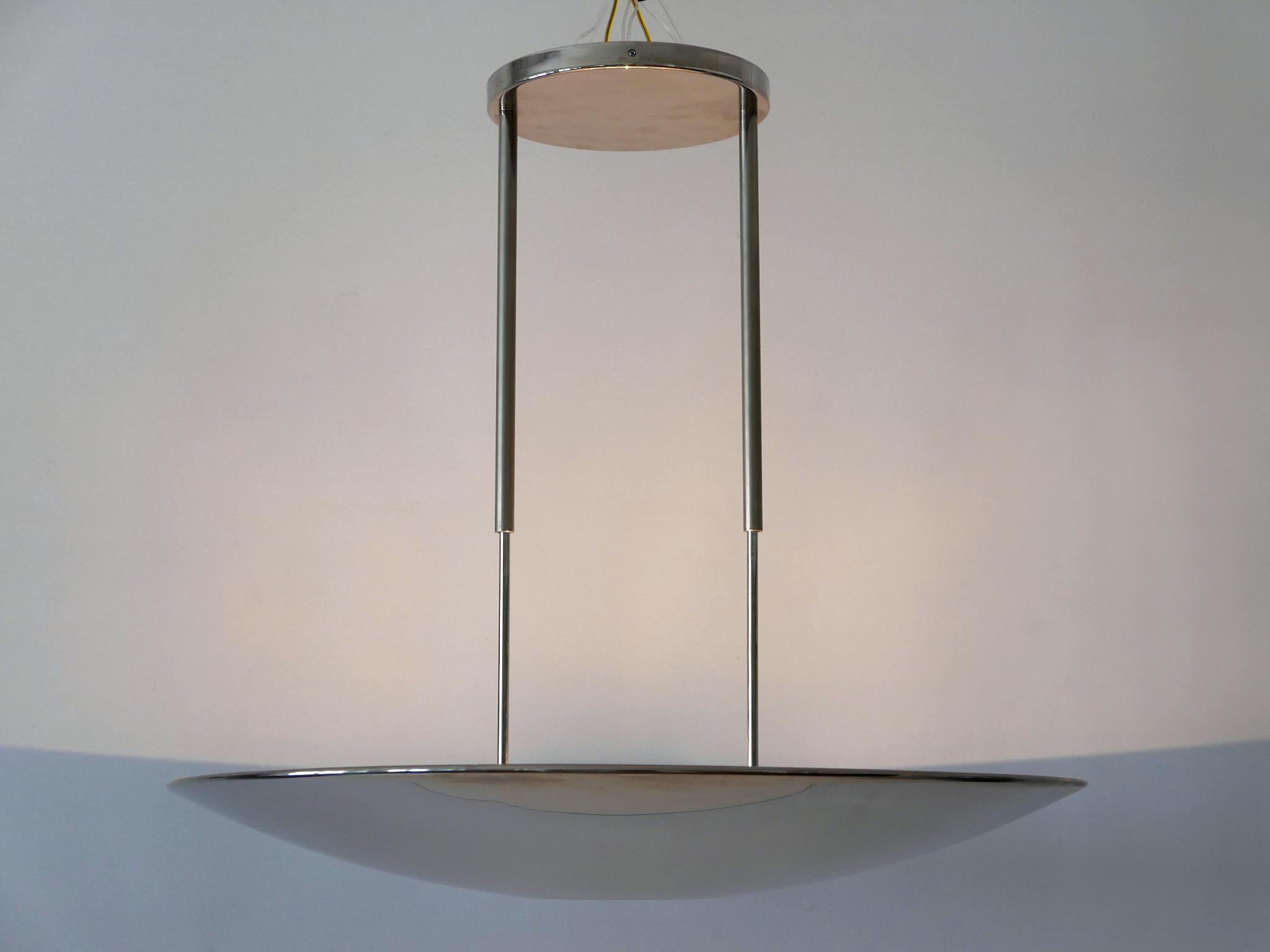 Modernist Brass Pendant Lamp or Ceiling Fixture by Florian Schulz Germany 1980s For Sale 6