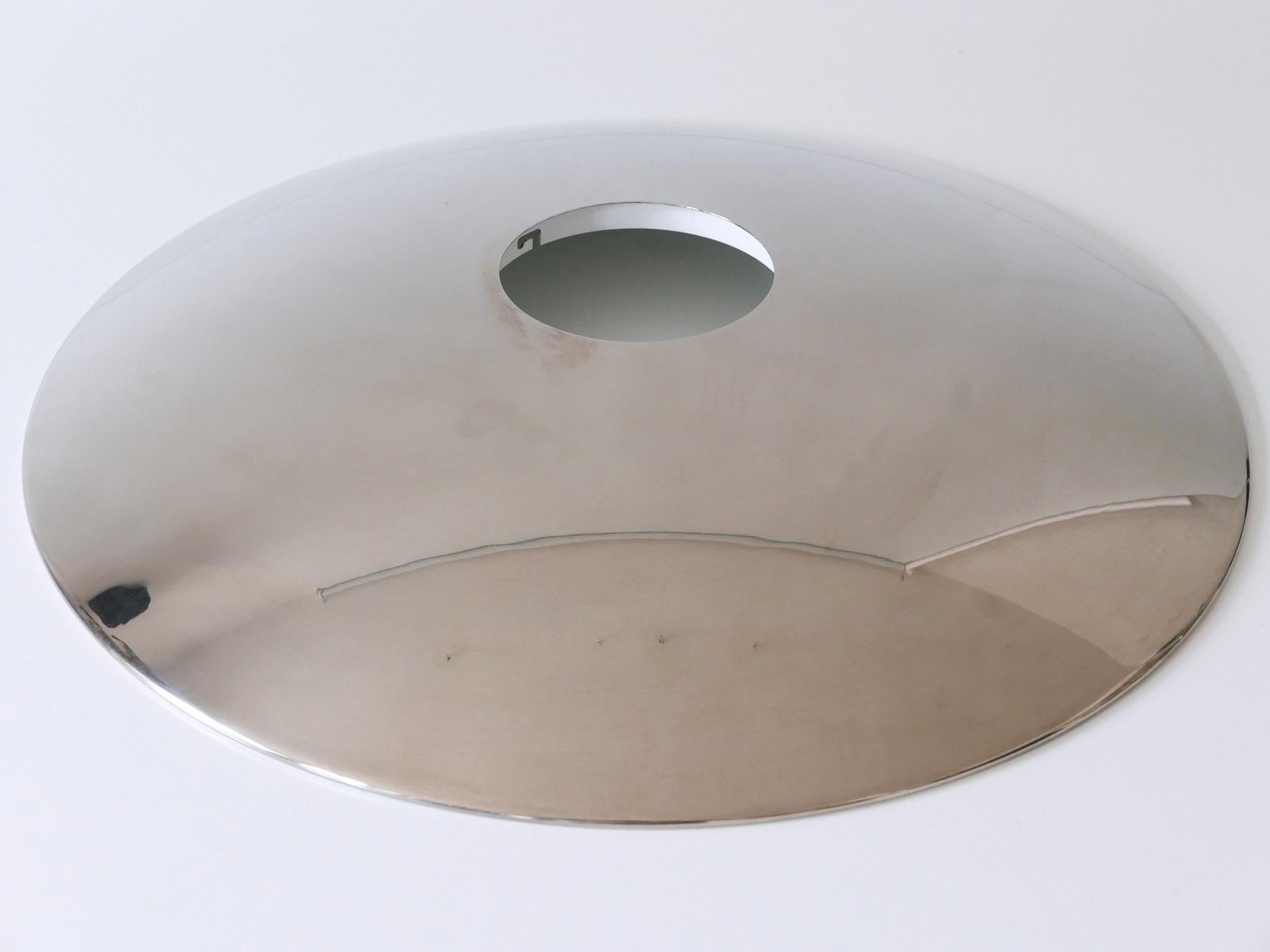 Modernist Brass Pendant Lamp or Ceiling Fixture by Florian Schulz Germany 1980s For Sale 13