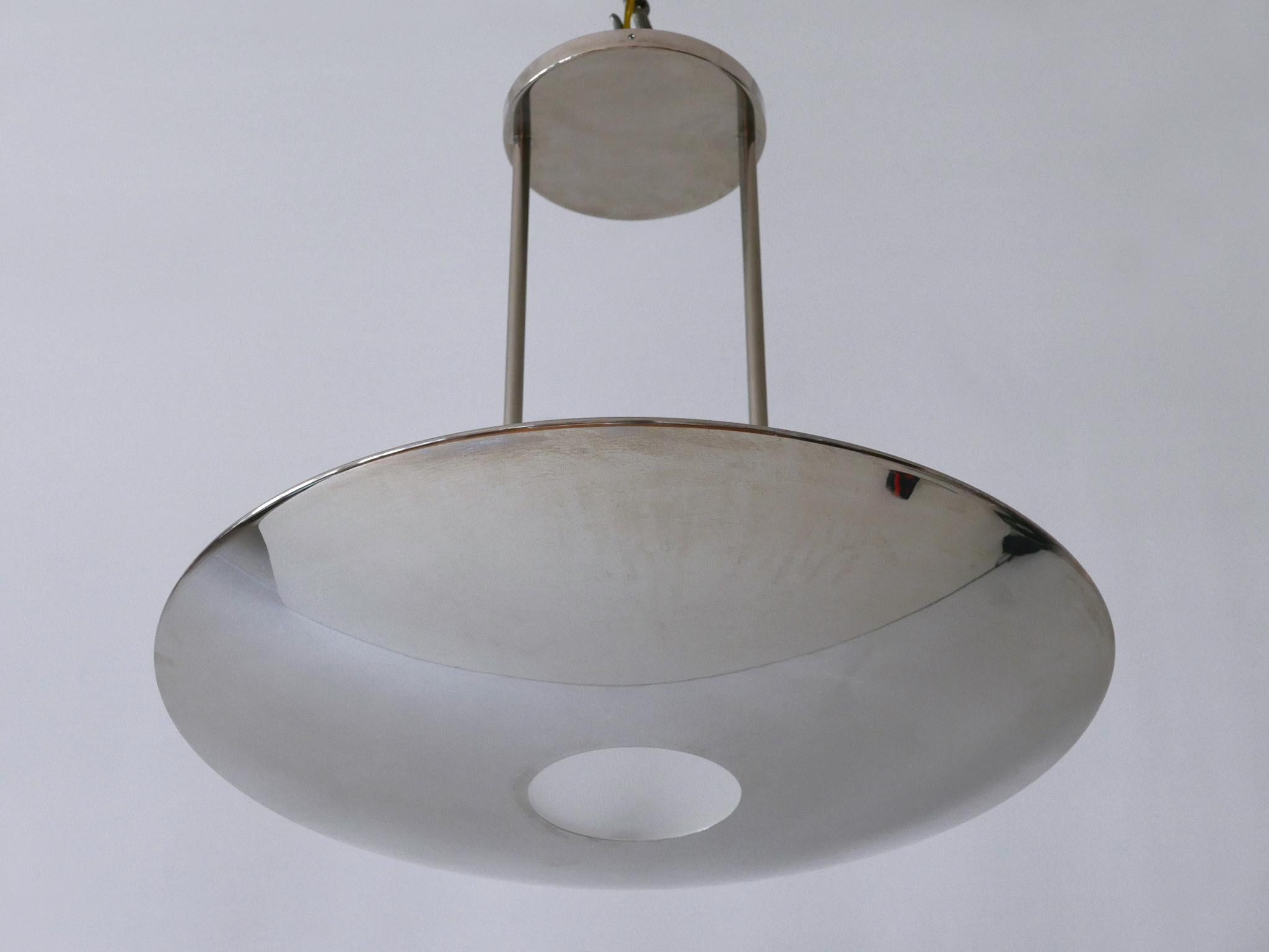 Mid-Century Modern Modernist Brass Pendant Lamp or Ceiling Fixture by Florian Schulz Germany 1980s For Sale