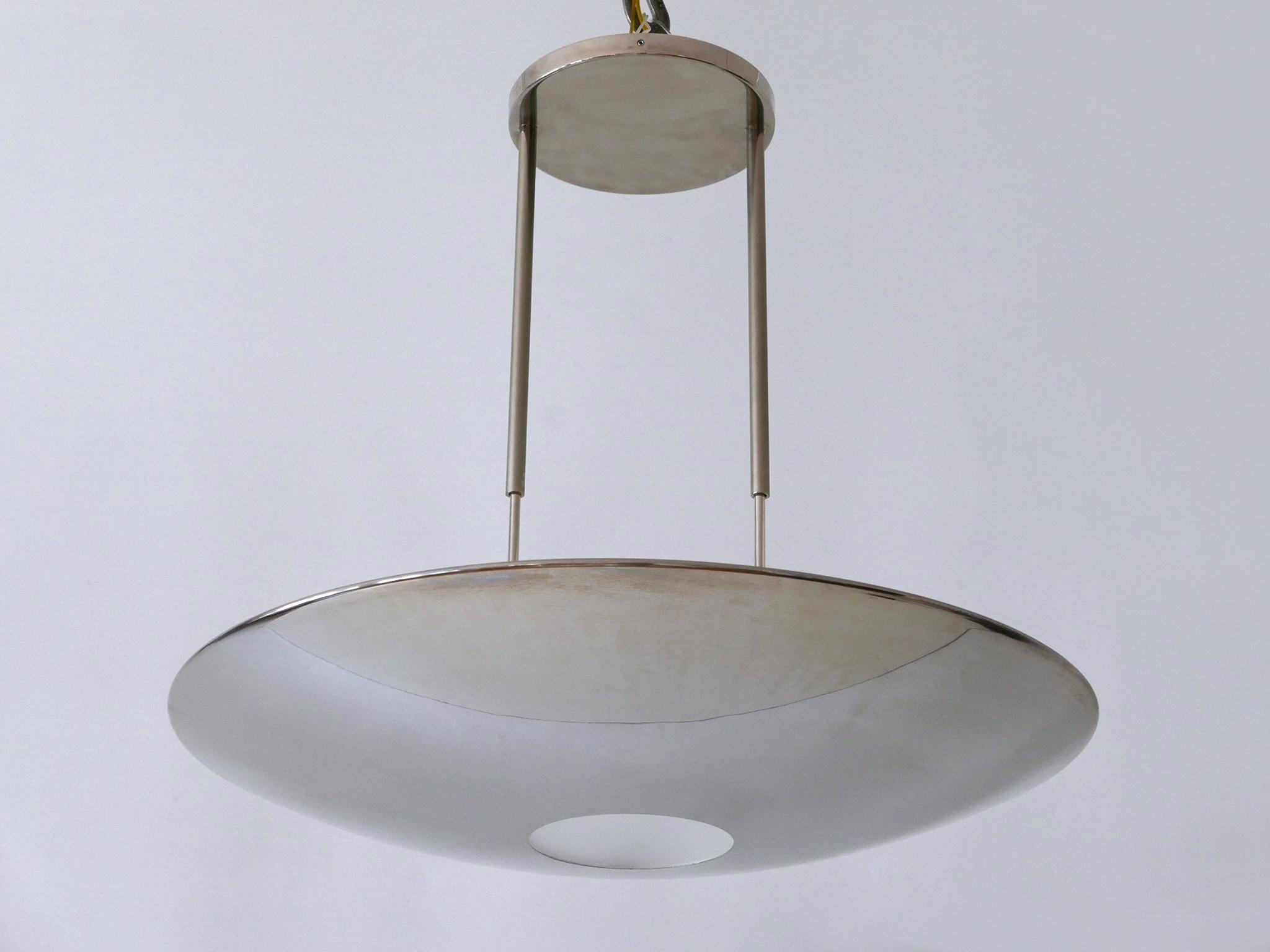 Late 20th Century Modernist Brass Pendant Lamp or Ceiling Fixture by Florian Schulz Germany 1980s For Sale