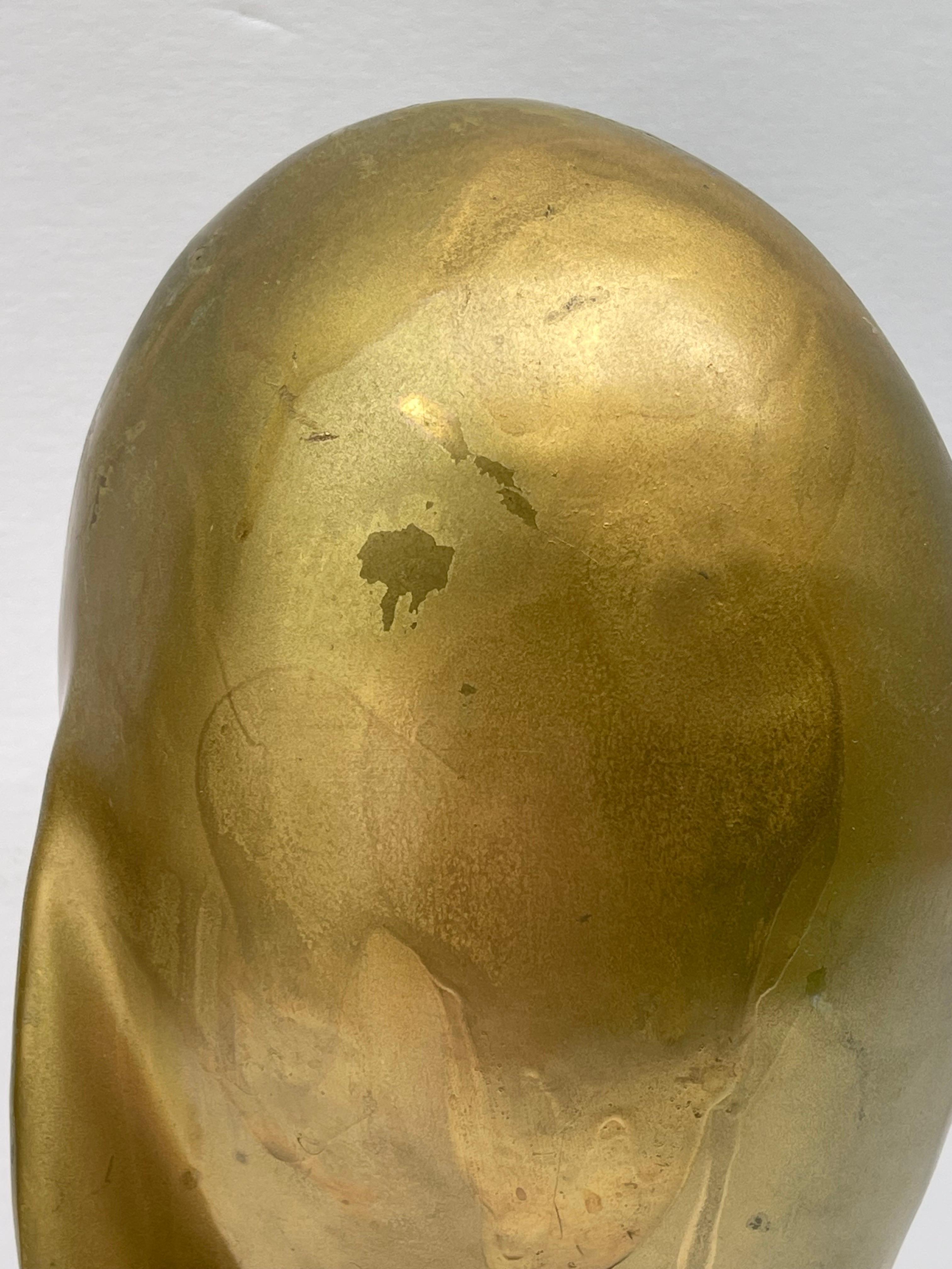 Modernist Brass Sculpture of a Woman in the style of Brancusi  For Sale 14
