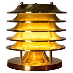 Modernist Brass Table Lamp by Kai Ruokonen for Orno, Finland, 1960s