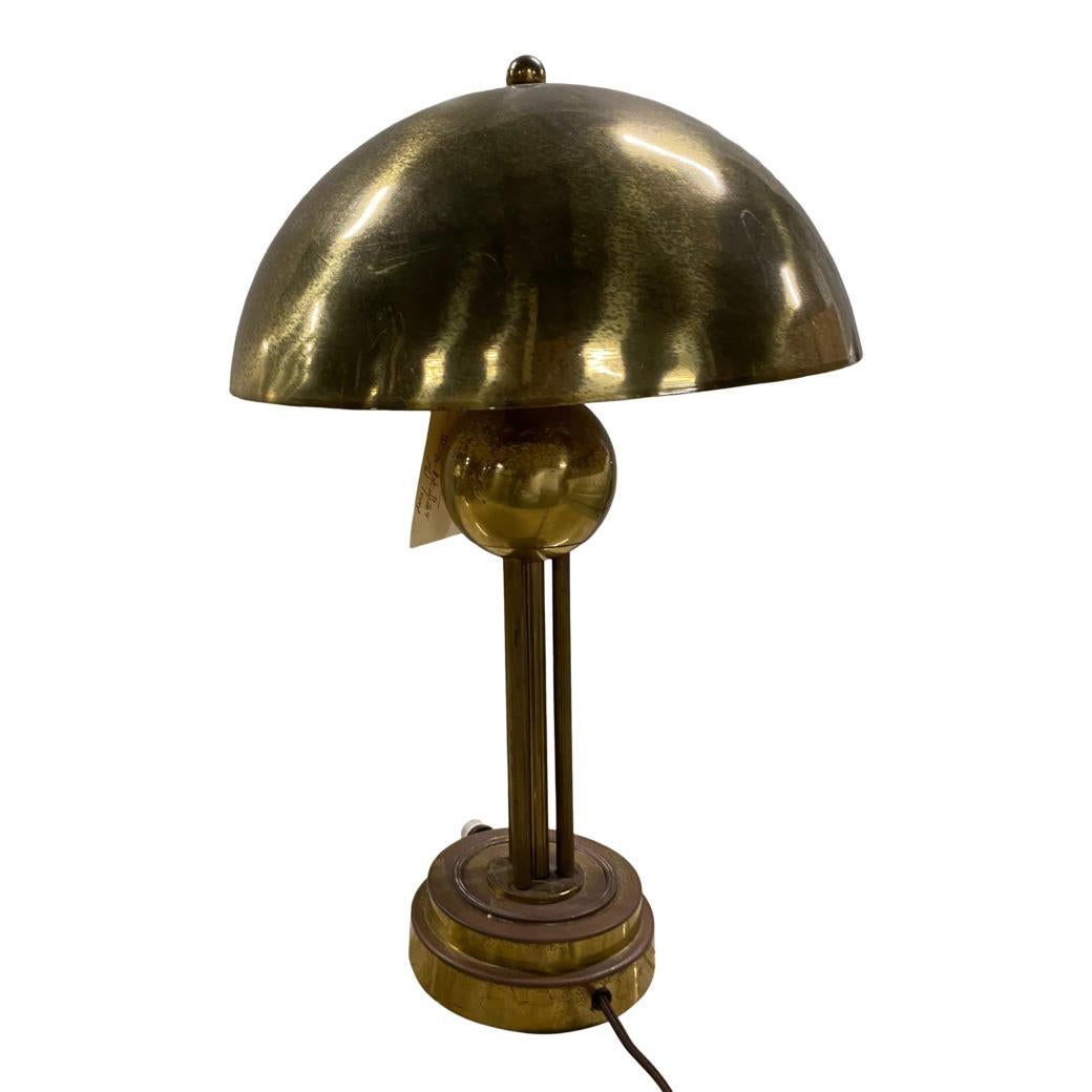 19th Century Modernist Brass Table Lamp For Sale