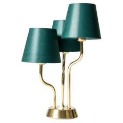 Modernist Brass Table Lamp, Sweden, 1950s