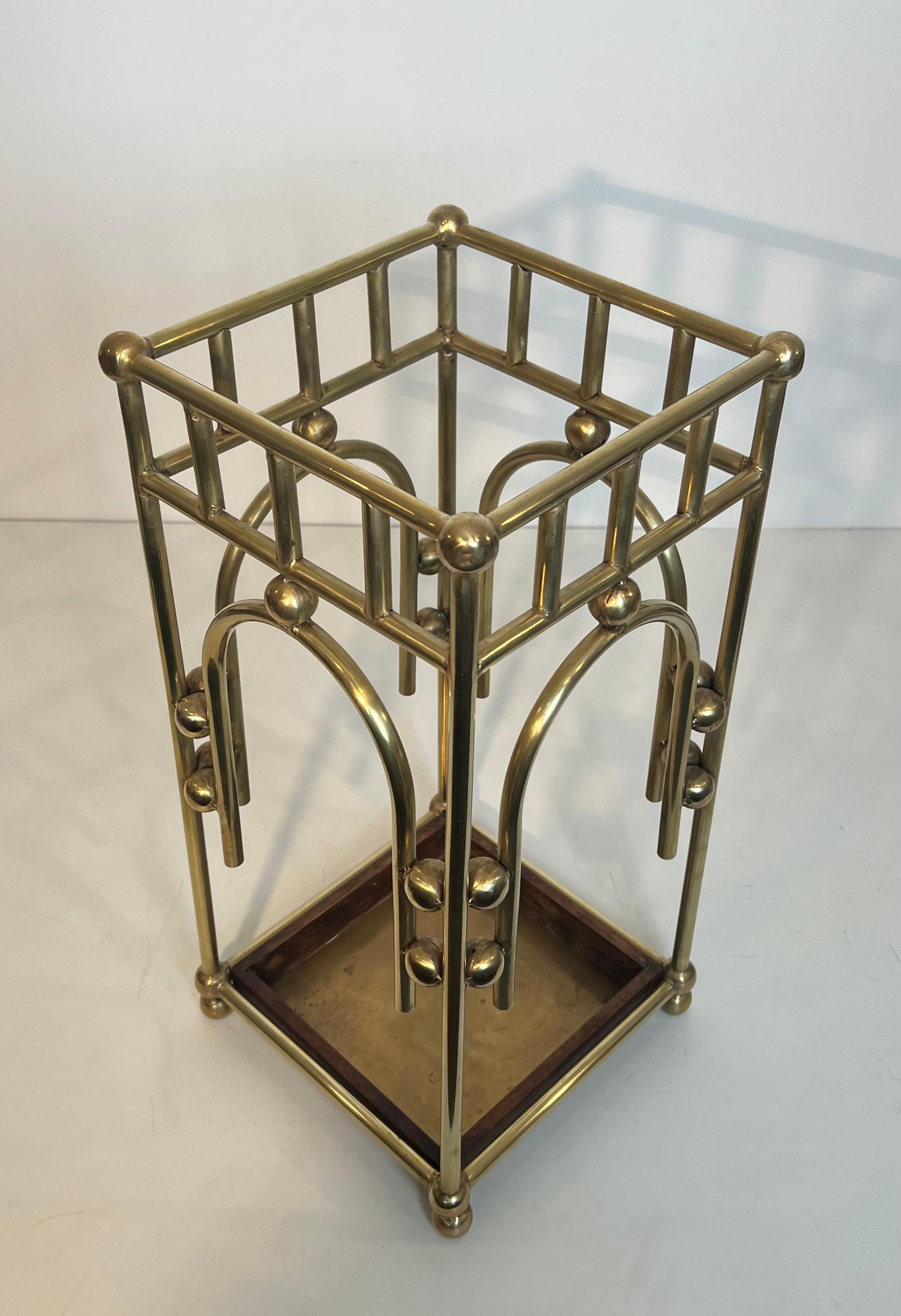 The Modernist Brass Umbrella Stand in the Style of Joseph Hoffmann (en anglais) en vente 4