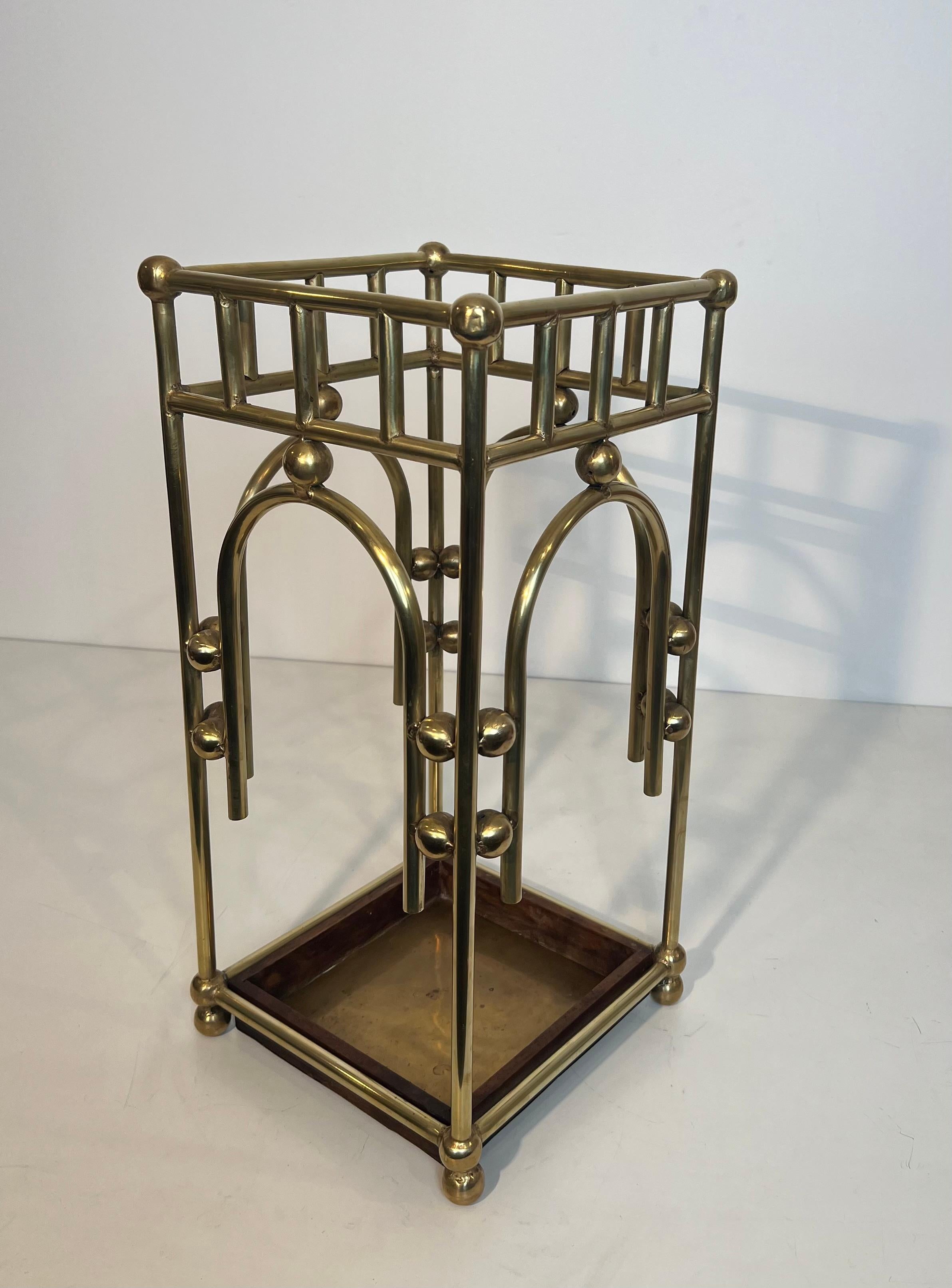 The Modernist Brass Umbrella Stand in the Style of Joseph Hoffmann (en anglais) en vente 5