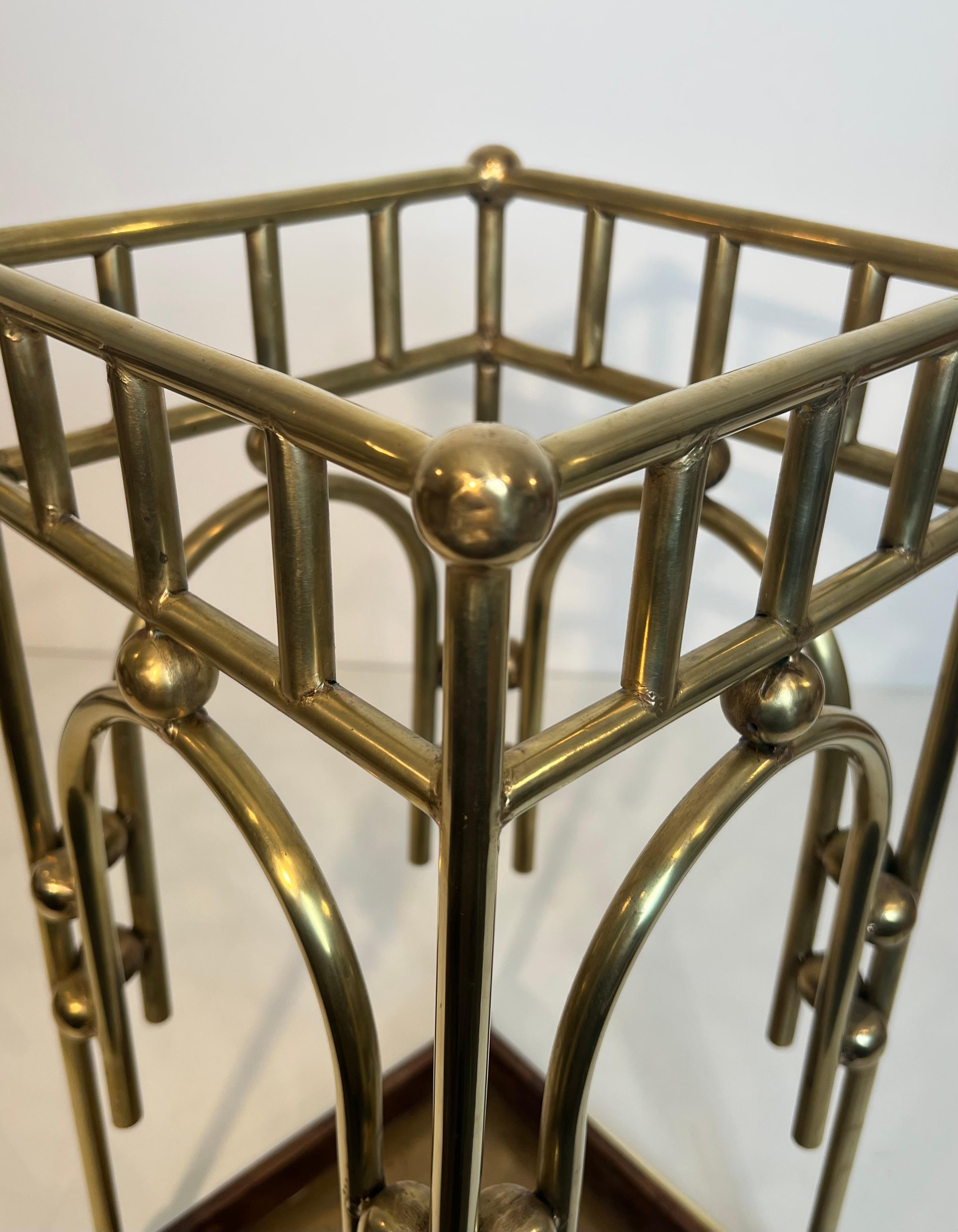 The Modernist Brass Umbrella Stand in the Style of Joseph Hoffmann (en anglais) en vente 7