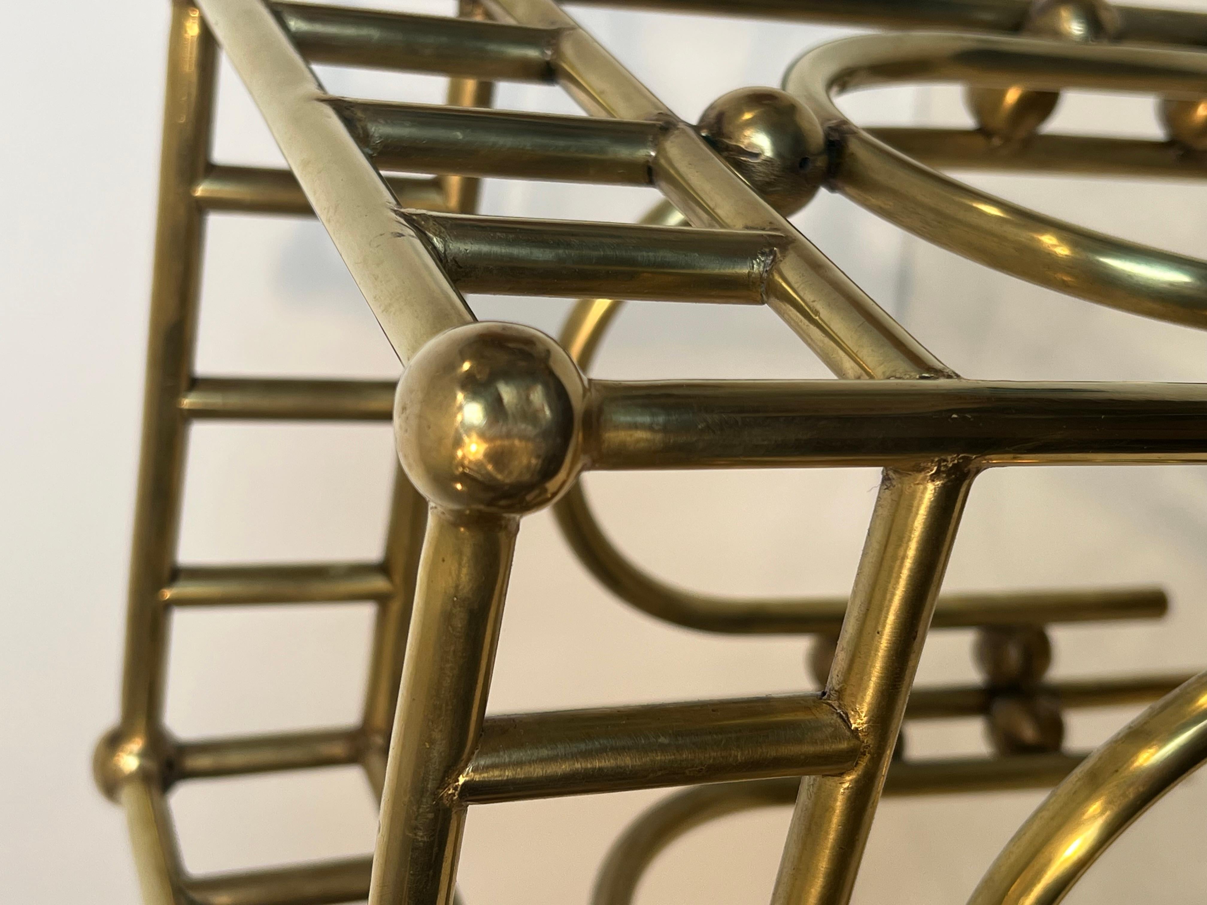 The Modernist Brass Umbrella Stand in the Style of Joseph Hoffmann (en anglais) en vente 8