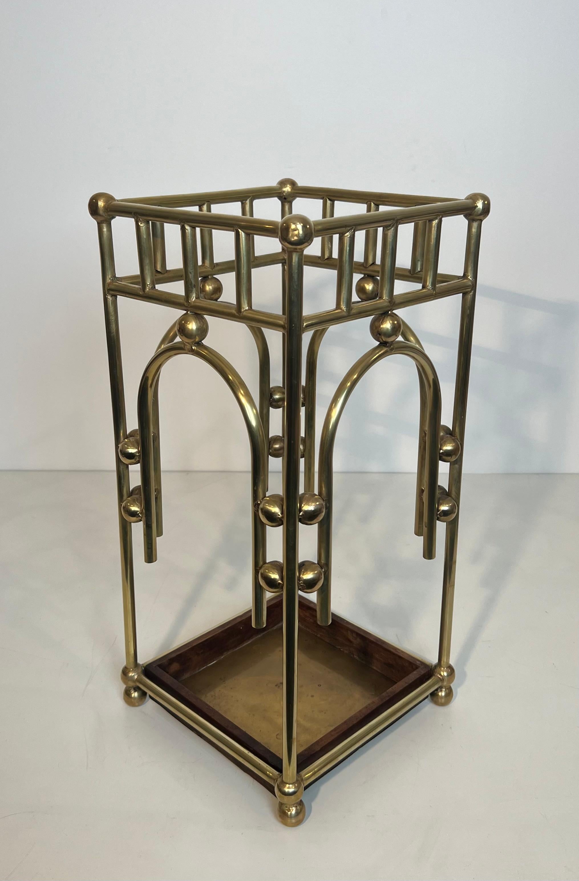 The Modernist Brass Umbrella Stand in the Style of Joseph Hoffmann (en anglais) en vente 12