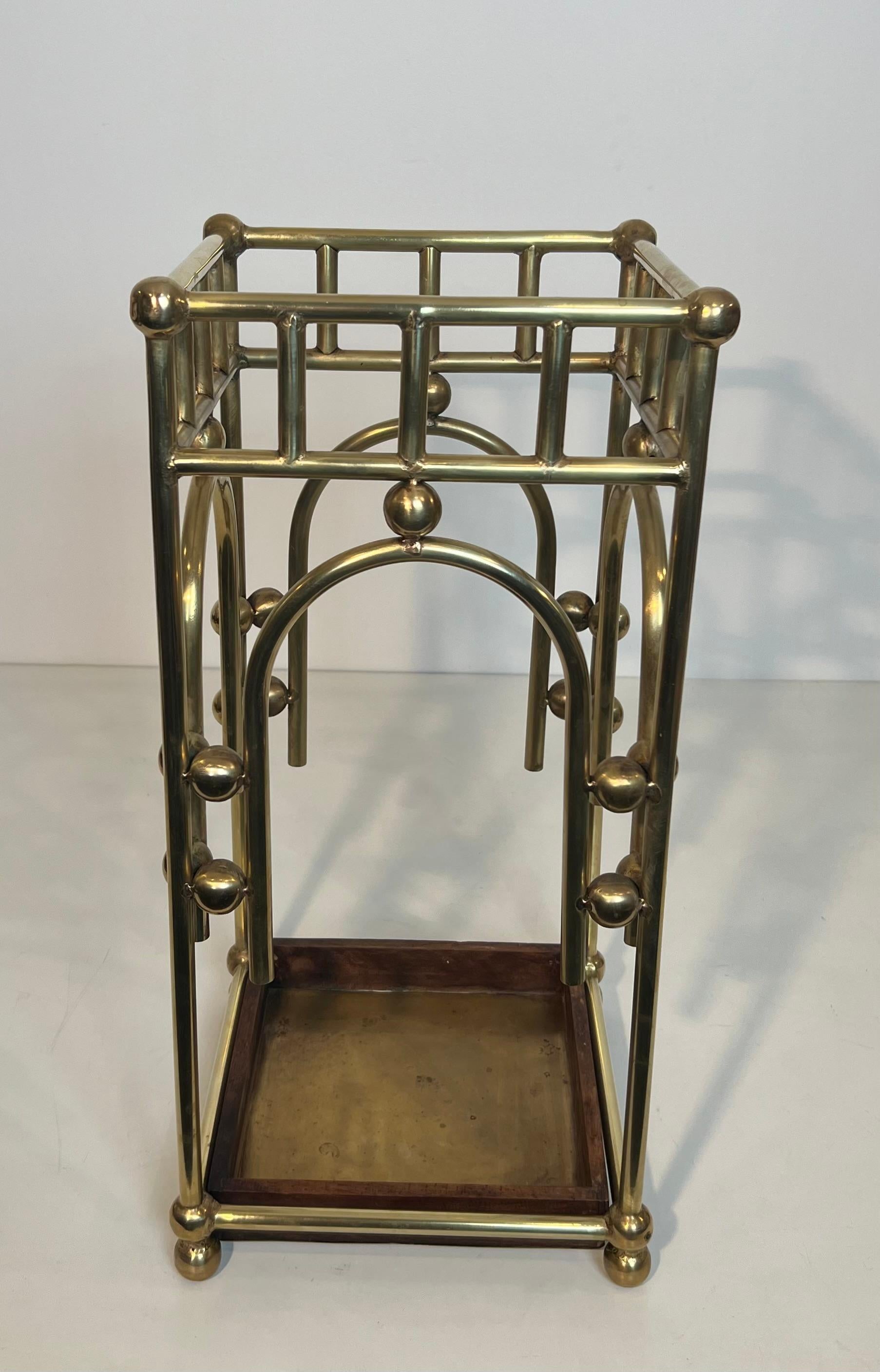 The Modernist Brass Umbrella Stand in the Style of Joseph Hoffmann (en anglais) en vente 13
