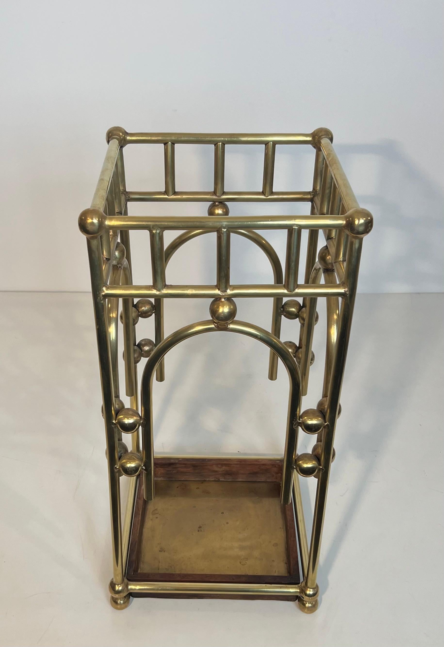 Art nouveau The Modernist Brass Umbrella Stand in the Style of Joseph Hoffmann (en anglais) en vente