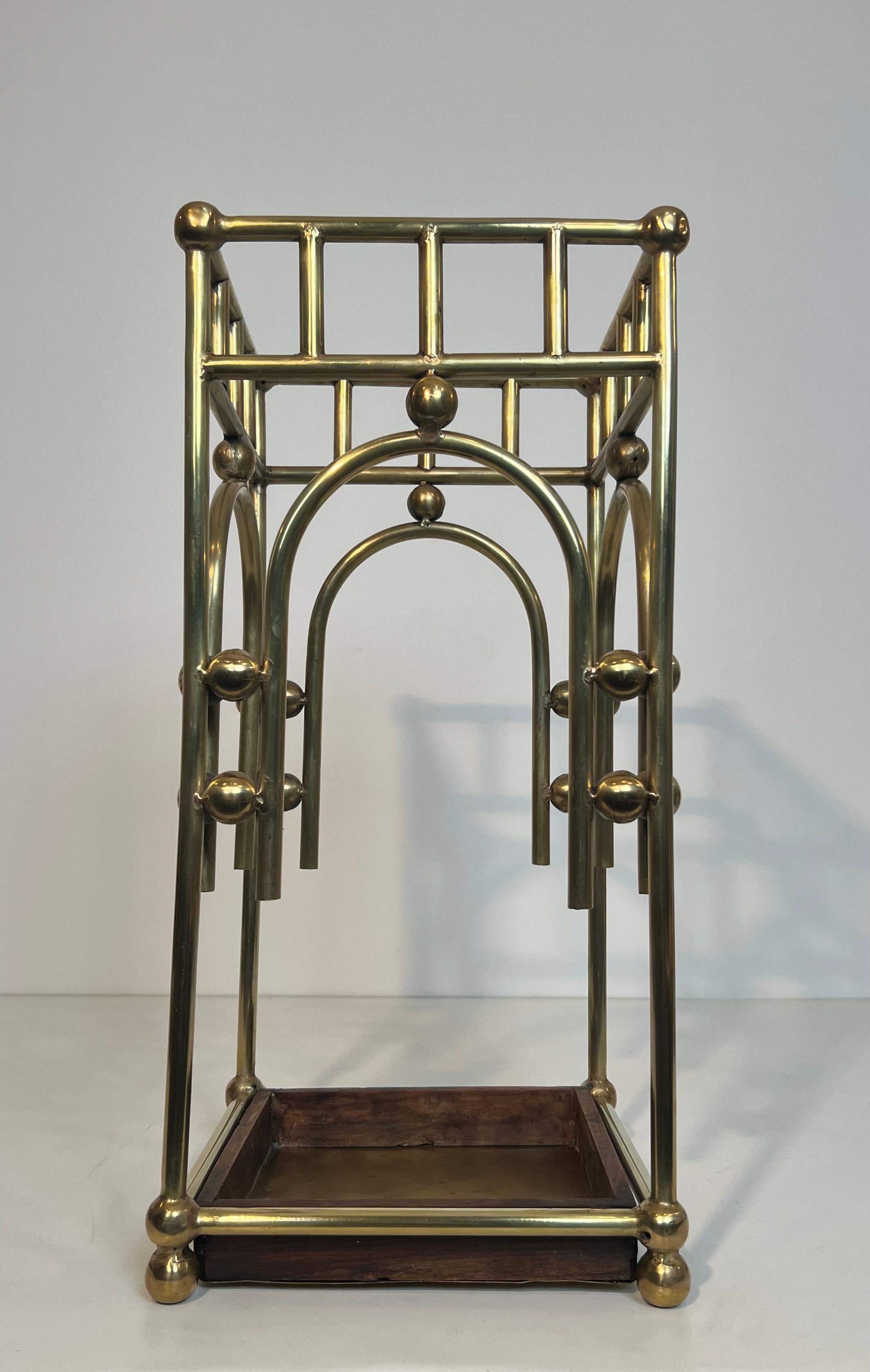 Autrichien The Modernist Brass Umbrella Stand in the Style of Joseph Hoffmann (en anglais) en vente