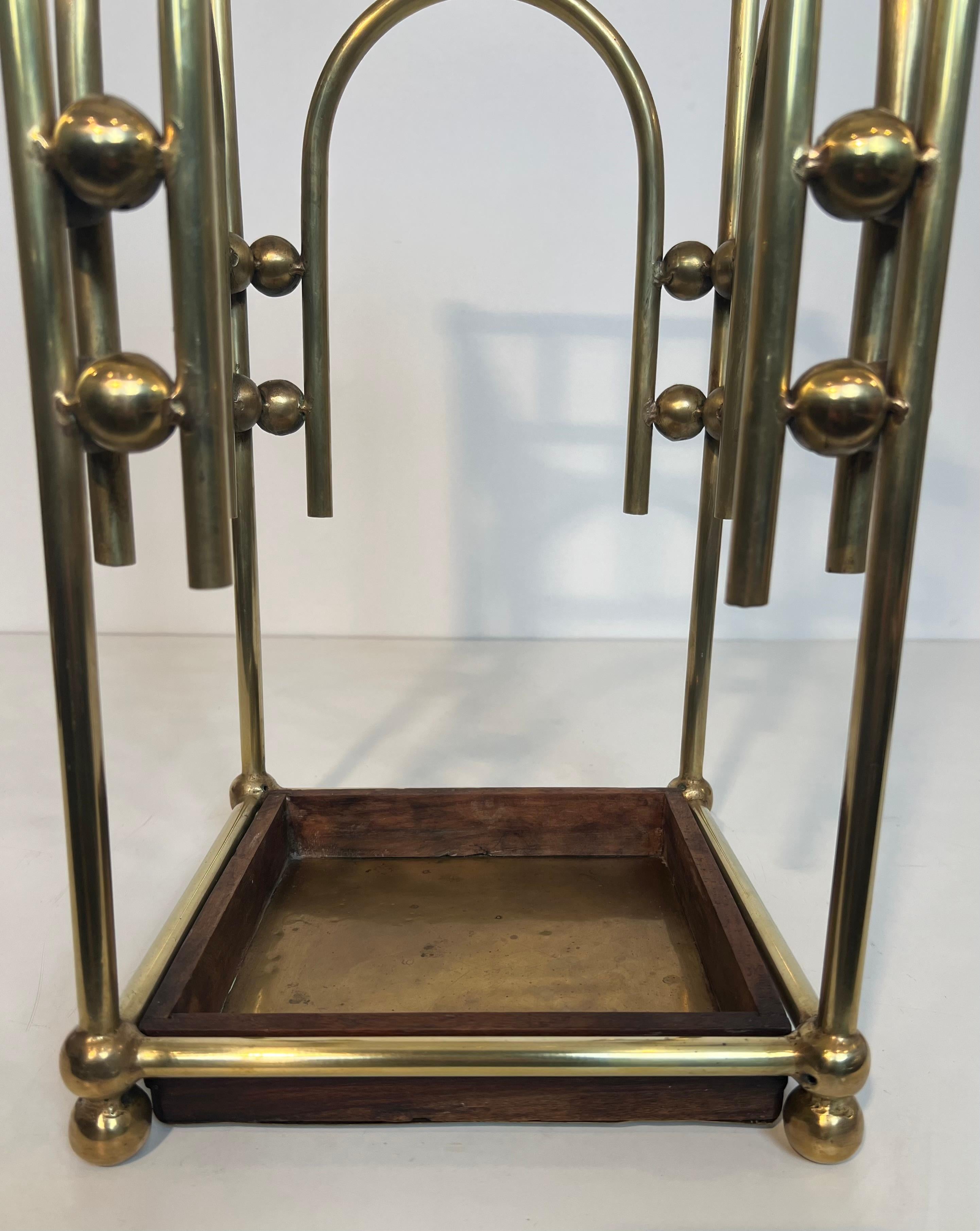 Début du 20ème siècle The Modernist Brass Umbrella Stand in the Style of Joseph Hoffmann (en anglais) en vente