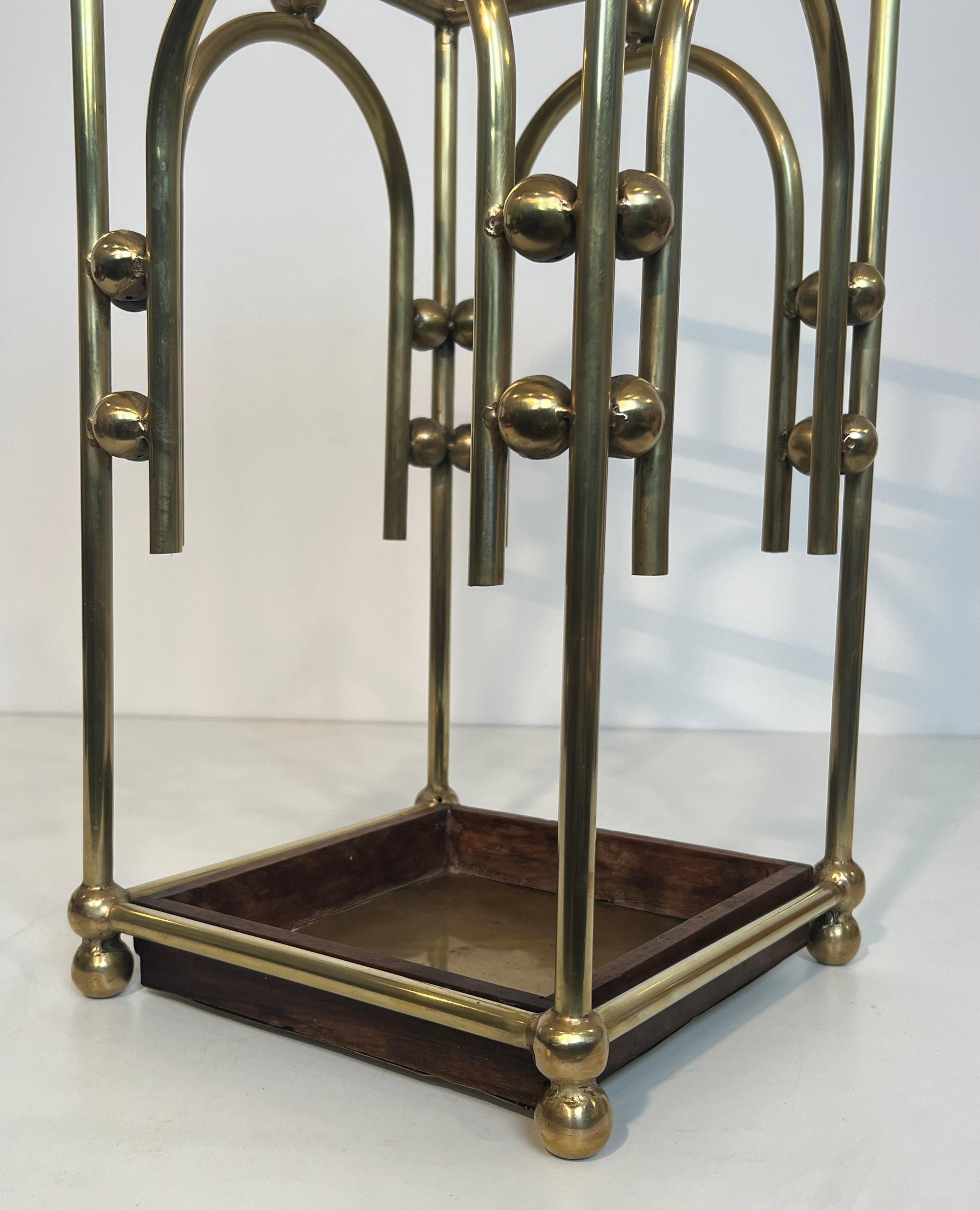 The Modernist Brass Umbrella Stand in the Style of Joseph Hoffmann (en anglais) en vente 1