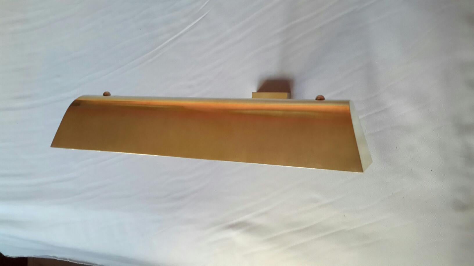 Modernist Brass Wall Lamp, France, 1940 For Sale 3