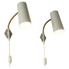 Modernistische Wandlampen aus Messing von Böhlmarks, Schweden, 1950er Jahre