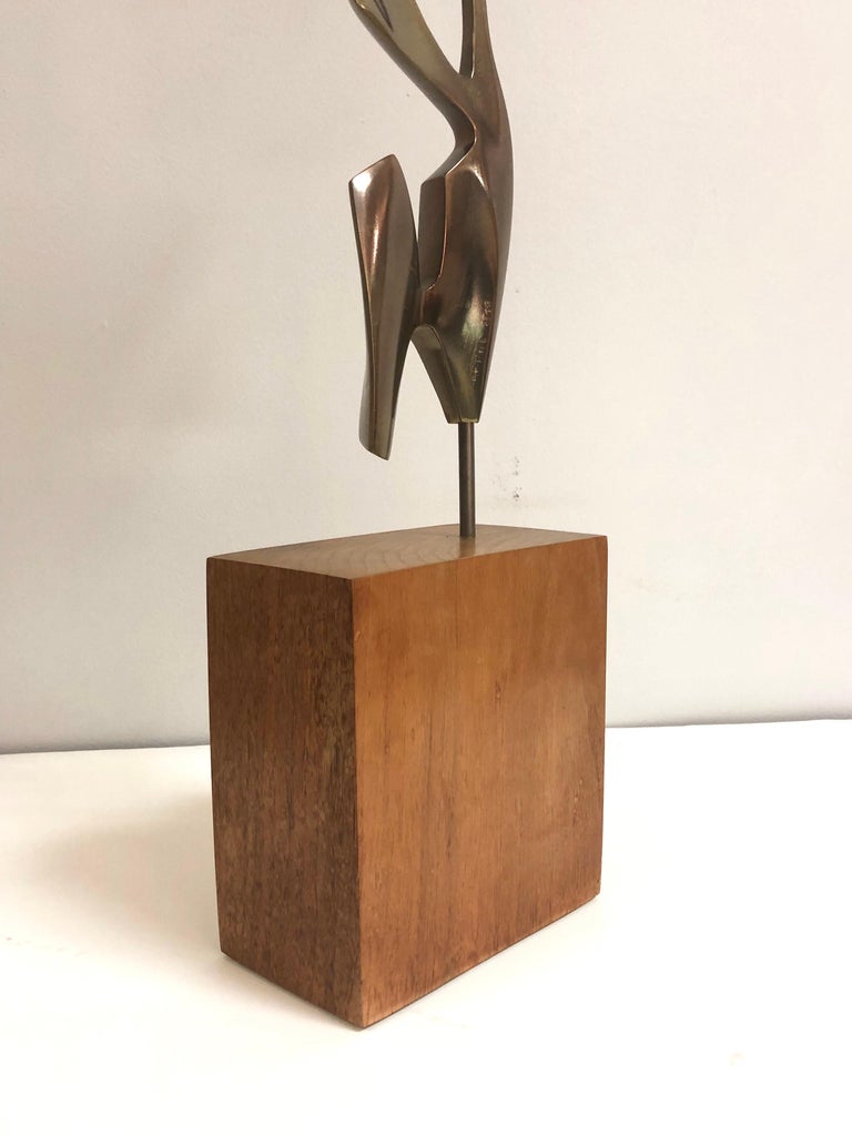 Modernist Bronze Abstract Sculpture by Bolte at 1stDibs