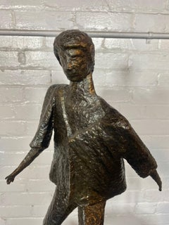 Modernist Bronze and Marble Sculpture in the manner of Lynn Chadwick