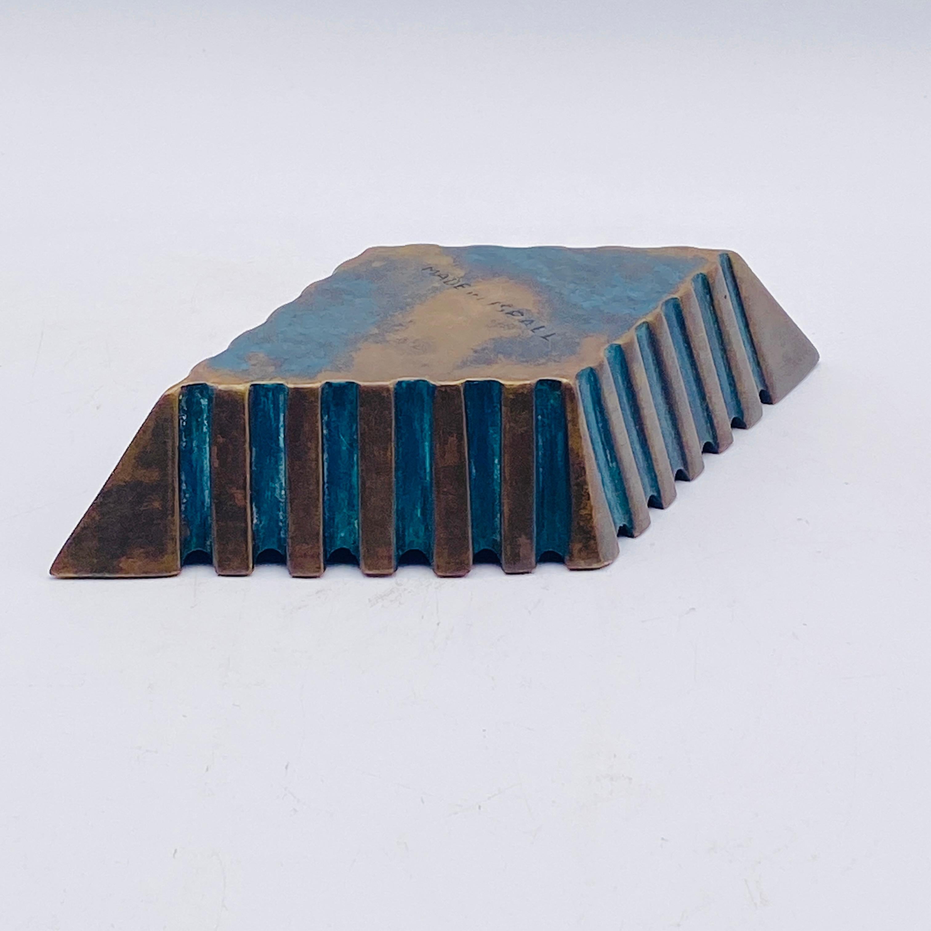 Cenicero de Bronce Modernista Plato Catchall Israel en venta 8