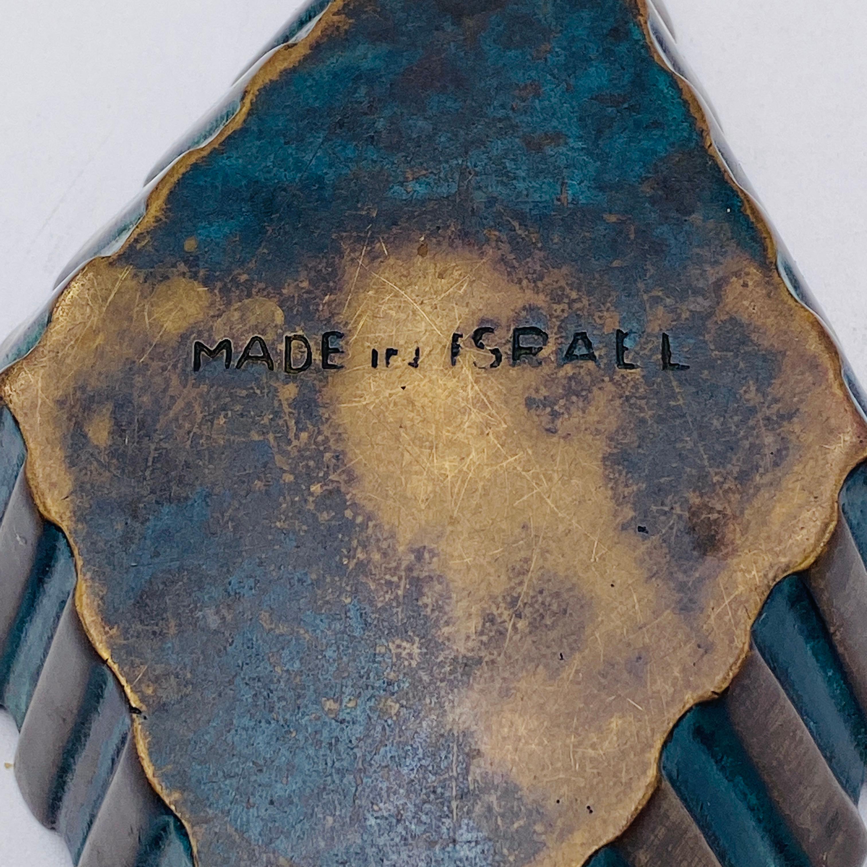 Cenicero de Bronce Modernista Plato Catchall Israel en venta 9