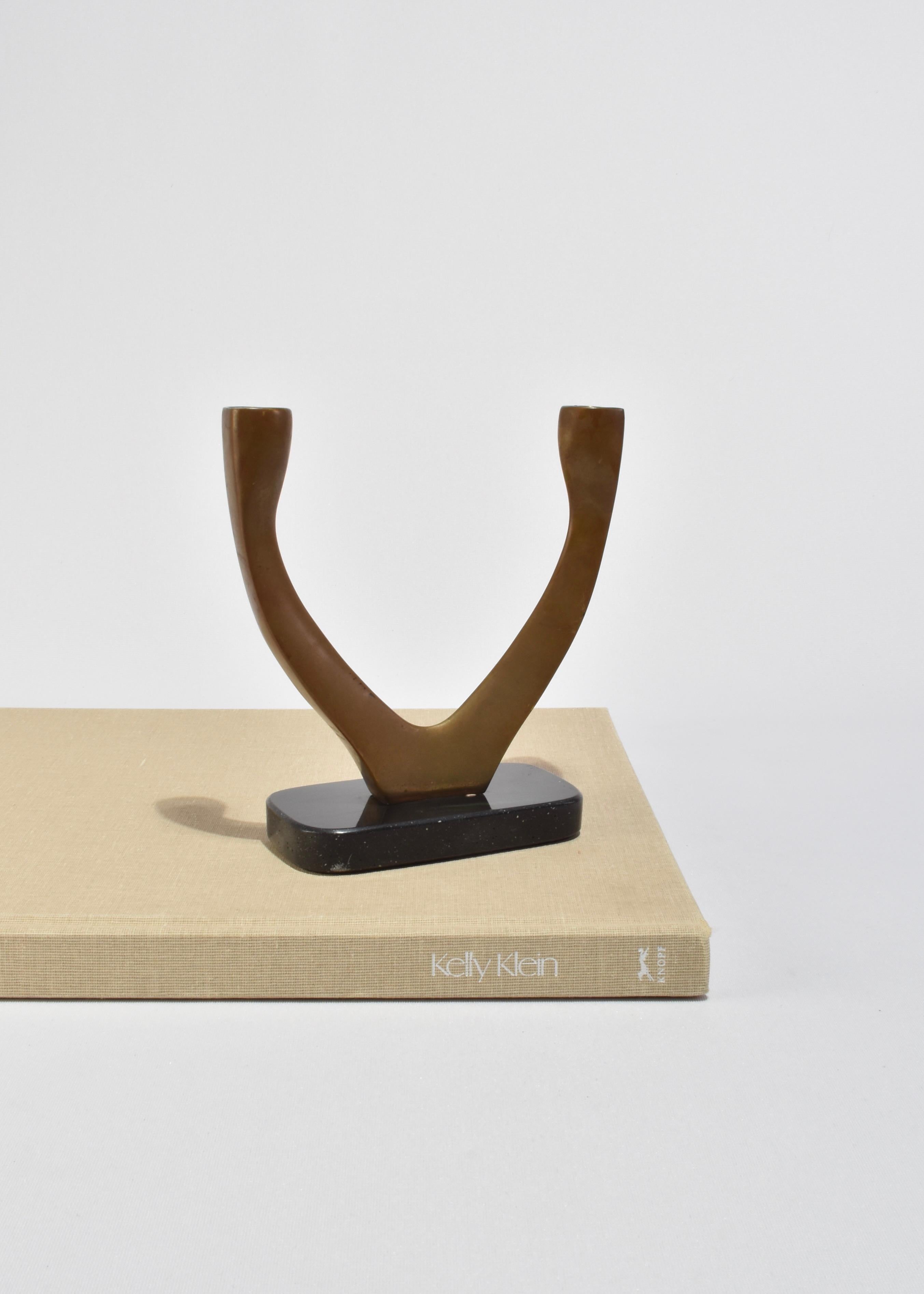 Modernistischer Bronze-Kandelaber (Handgefertigt) im Angebot