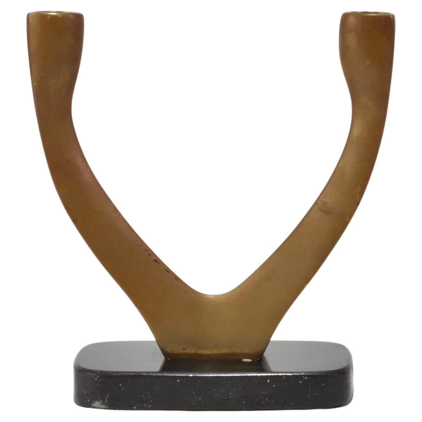 Modernistischer Bronze-Kandelaber im Angebot