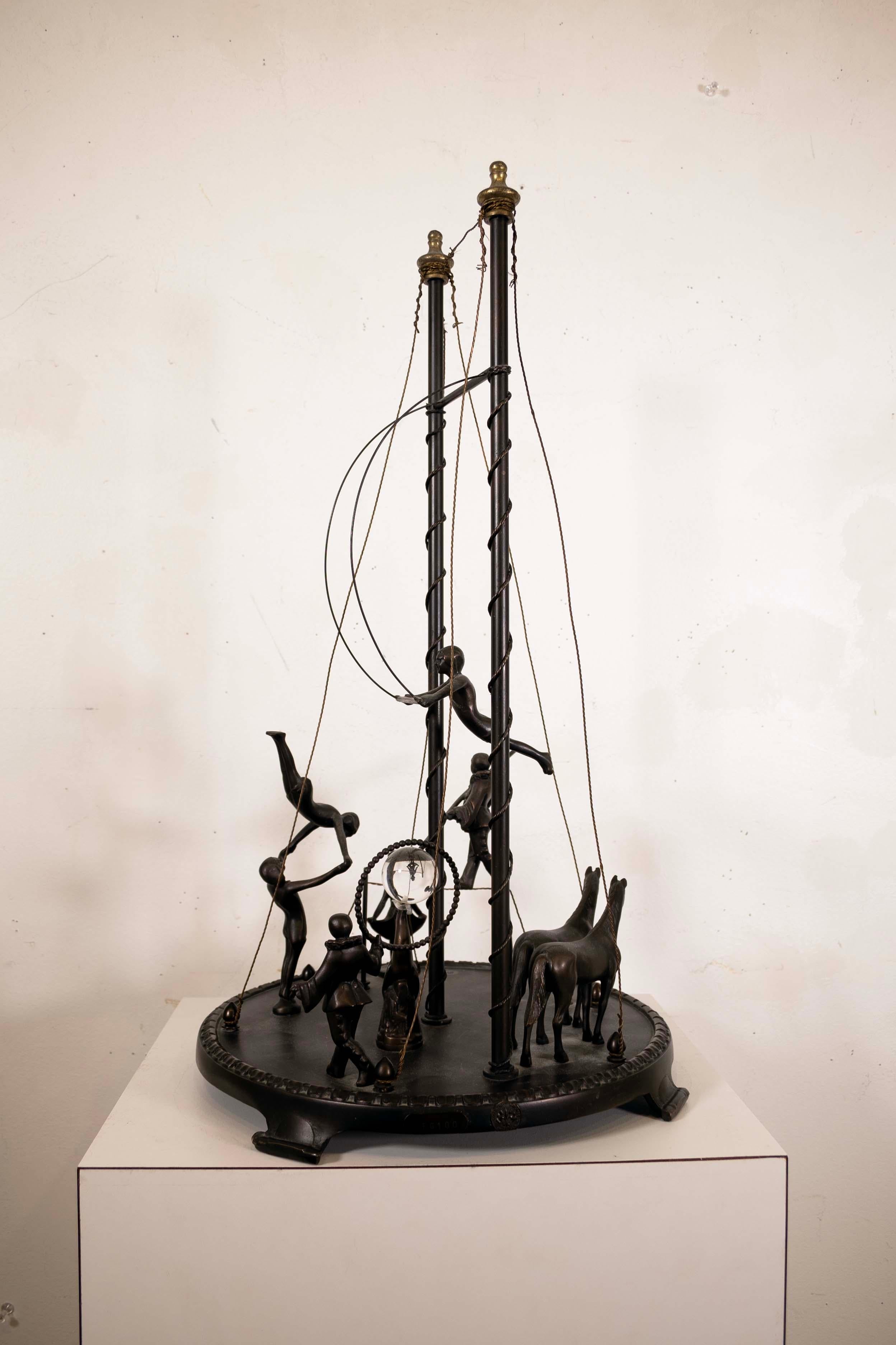 Modernist Bronze Circus Ring Le Grand Chapiteau Sculpture In Good Condition In Keego Harbor, MI