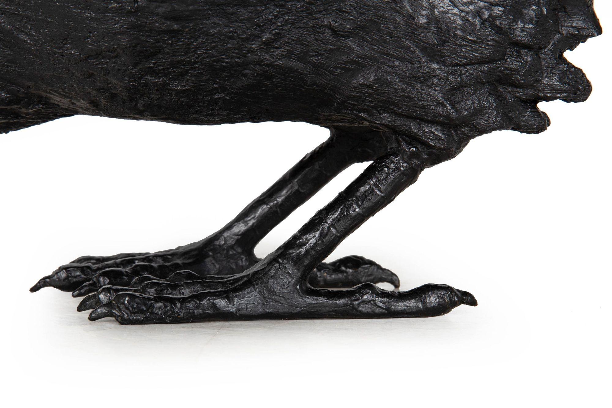 Modernist Bronze Life-Size Sculpture “Raven VII B” by Jim Eppler ca. 2005 For Sale 12