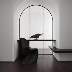 Modernist Bronze Life-Size Sculpture “Raven VII B” by Jim Eppler ca. 2005