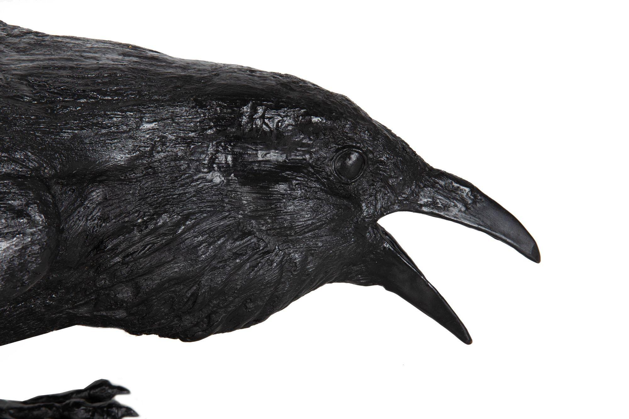 Modernist Bronze Life-Size Sculpture “Raven VII B” by Jim Eppler ca. 2005 For Sale 5