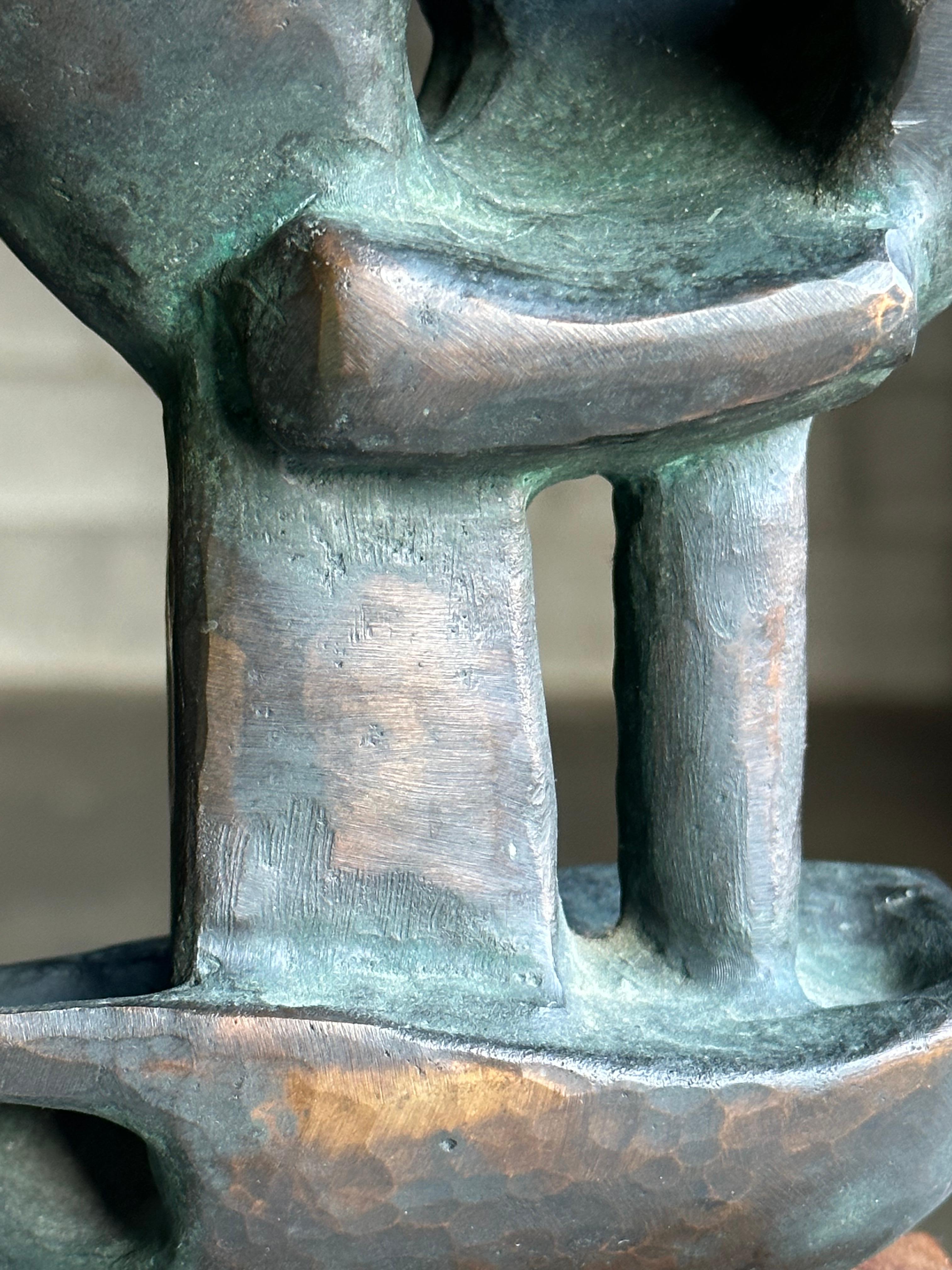 Modernist Bronze Sculpture by Bengt Malmquist For Sale 4