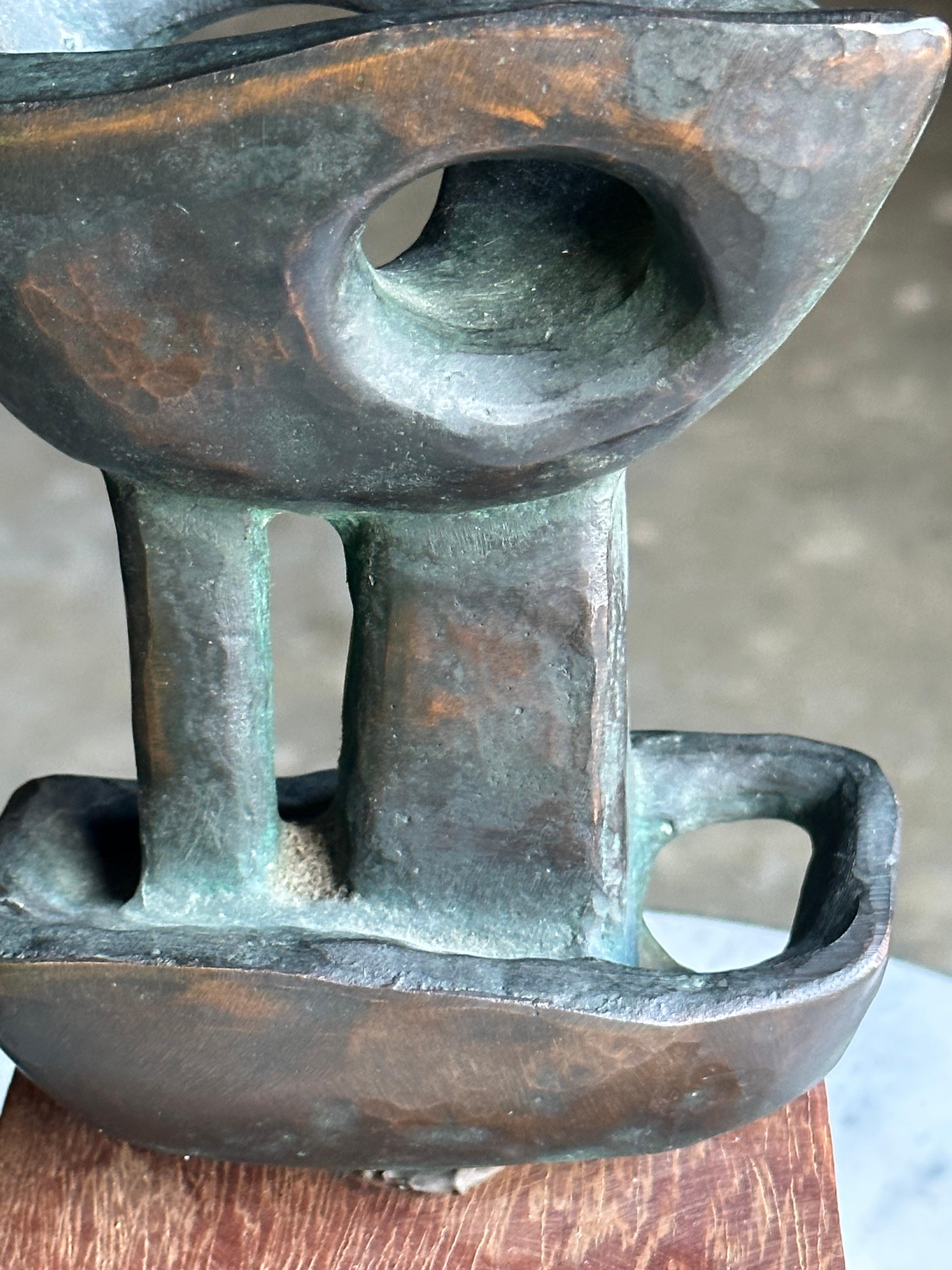 Modernist Bronze Sculpture by Bengt Malmquist In Good Condition For Sale In St.Petersburg, FL