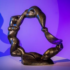 Scultura modernista in bronzo di Henri Delcambre