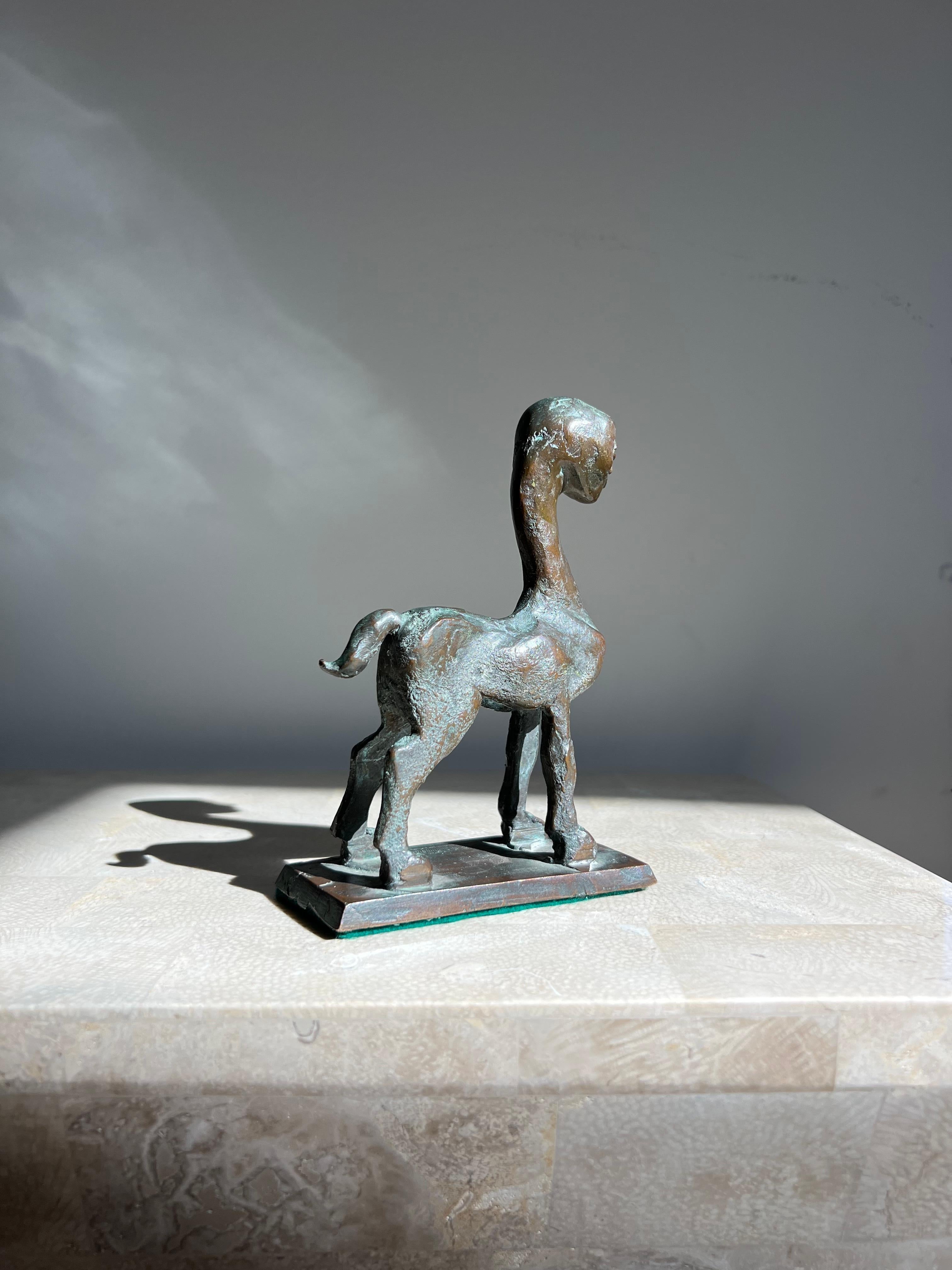 Modernist Neo Sumerian style Bronze Sculpture of a Centaur, 20th Century For Sale 4