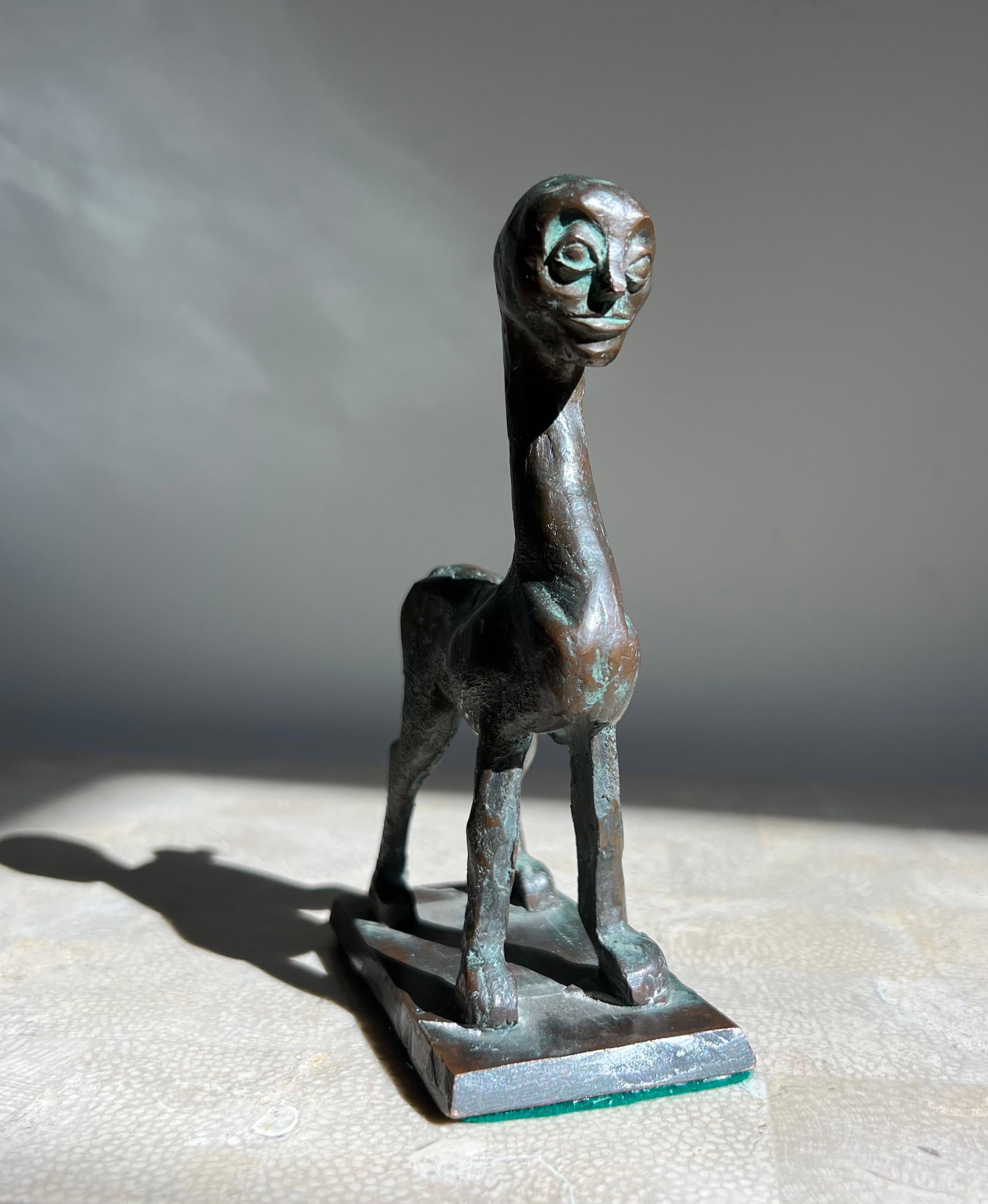Modernist Neo Sumerian style Bronze Sculpture of a Centaur, 20th Century For Sale 13