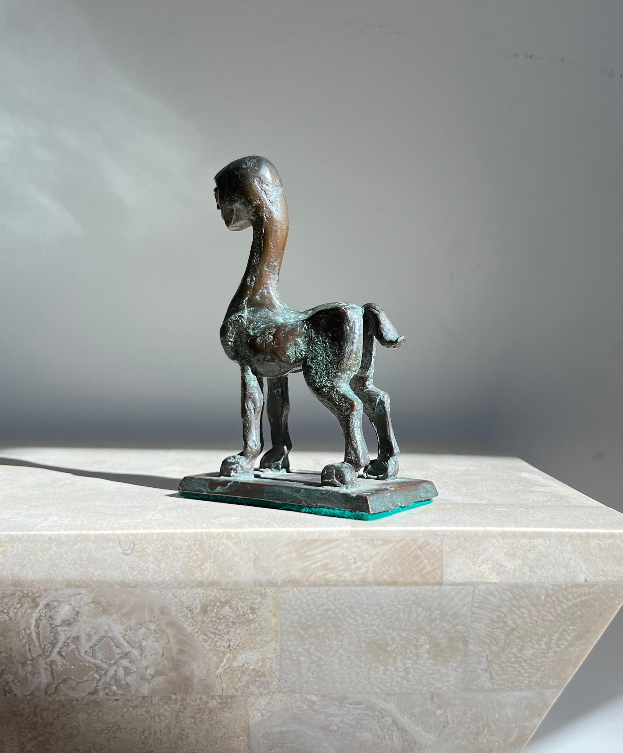 Modernist Neo Sumerian style Bronze Sculpture of a Centaur, 20th Century For Sale 1