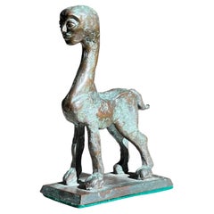 Modernist Neo Sumerian style Bronze Sculpture of a Centaur, 20th Century