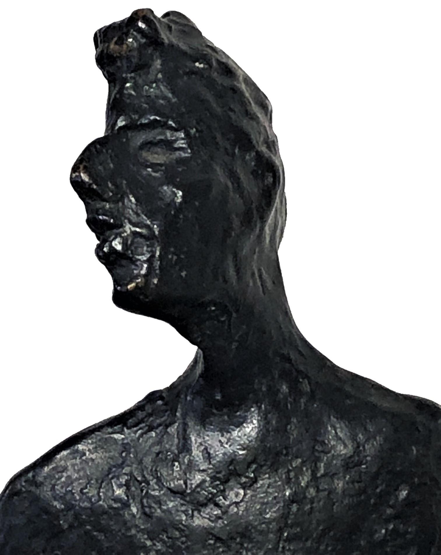 Américain Sculpture moderniste en bronze d'un homme debout par I.L.A., 1953 en vente
